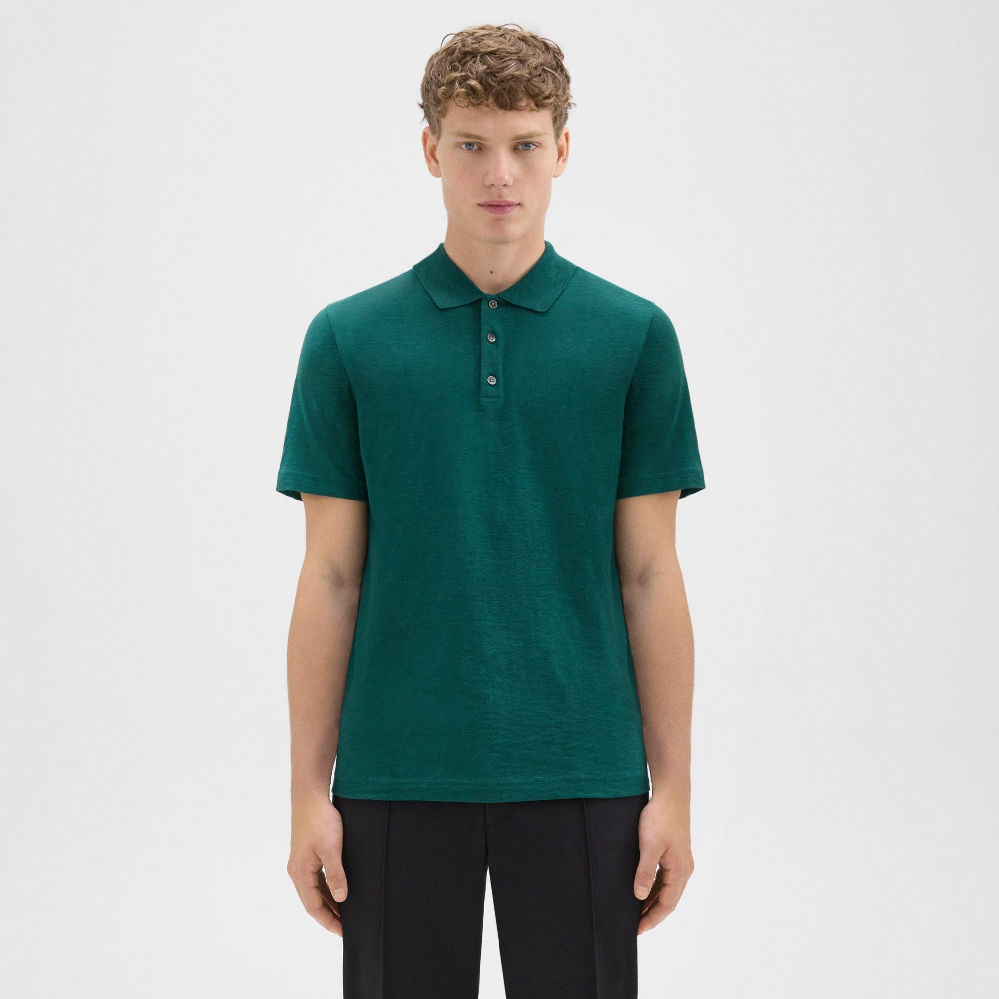 Bron Polo Shirt in Cosmos Slub Cotton