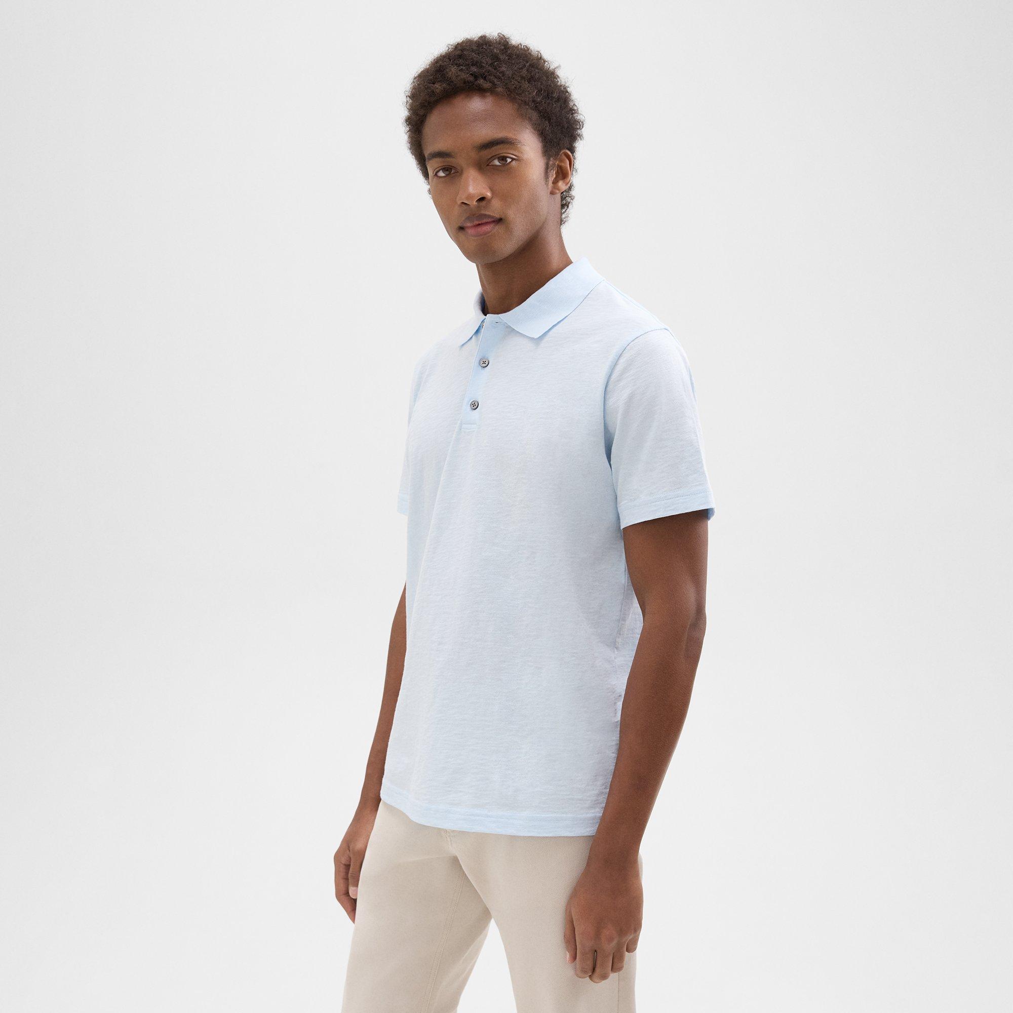 Bron Polo Shirt in Cosmos Slub Cotton