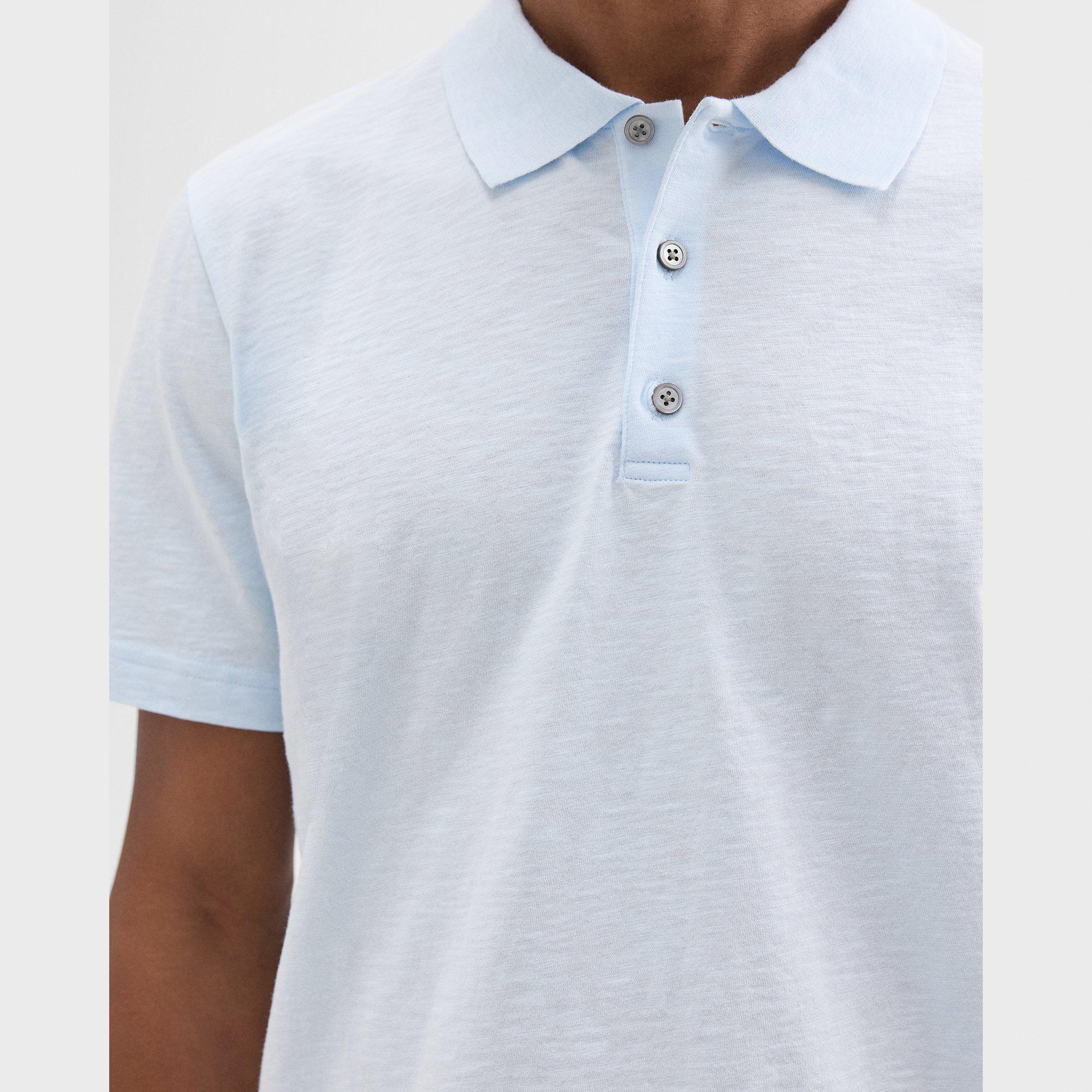 Bron Polo Shirt in Cosmos Slub Cotton