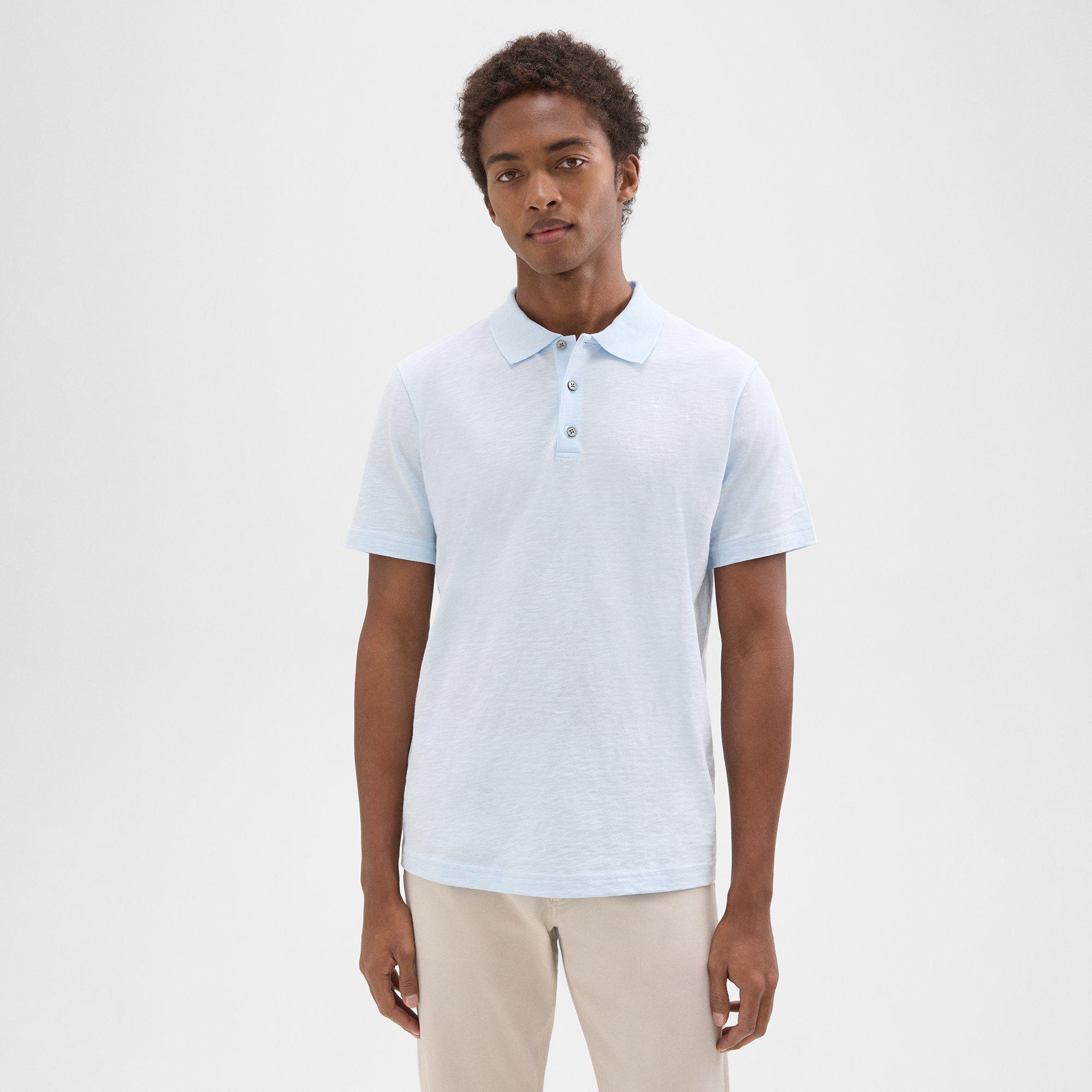 Bron Polo Shirt in Cosmos Slub Cotton
