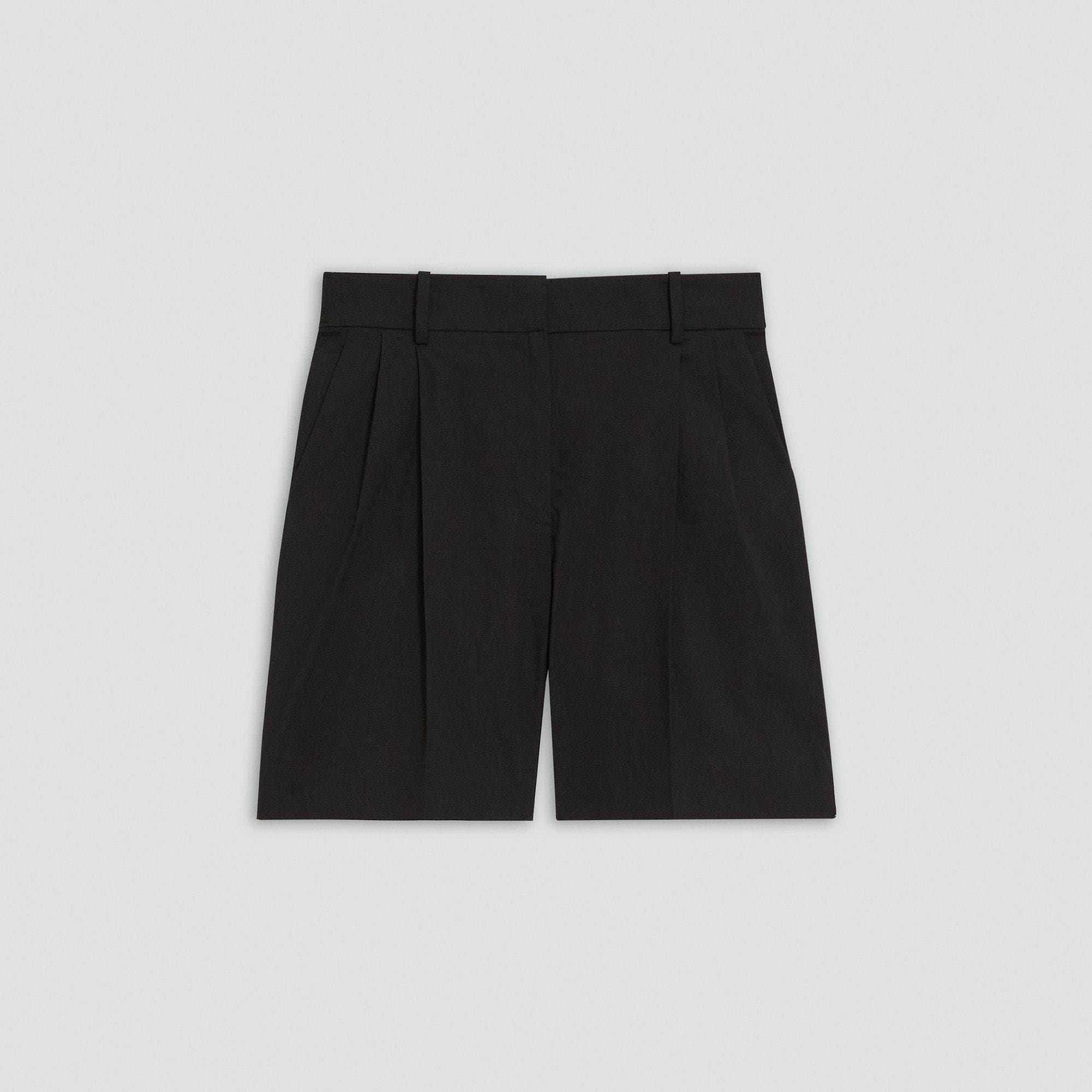 Pleated Short in Stretch Linen