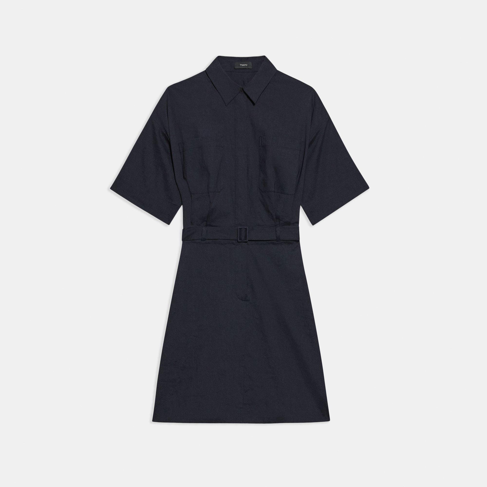 Belted Shirt Dress in Good Linen