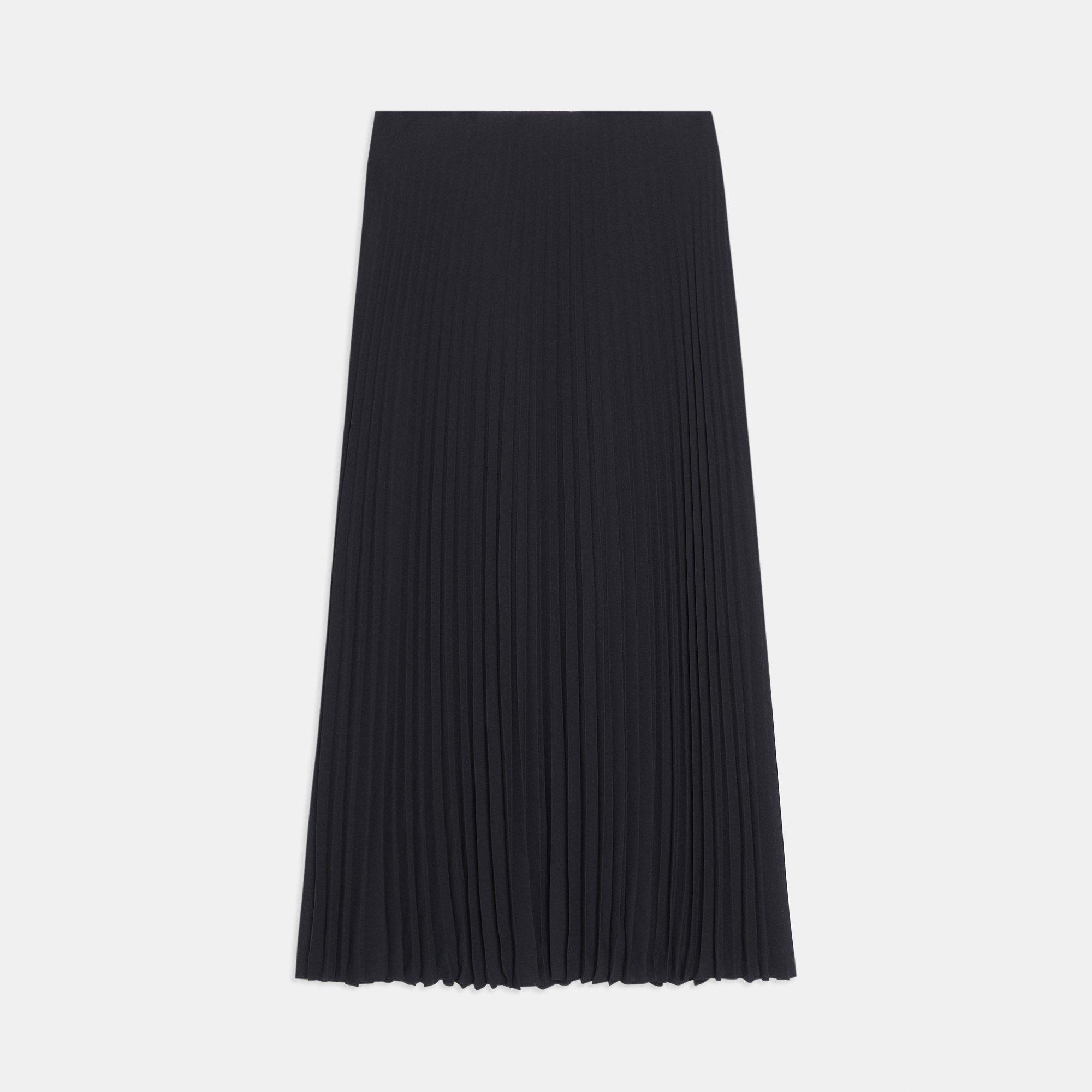 Recycled Georgette Layered Pleat Skirt | Theory