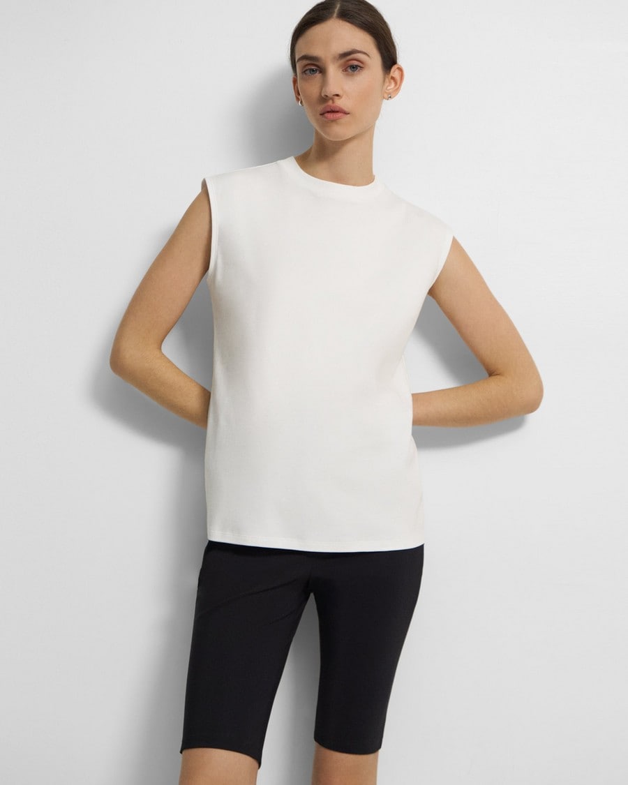 Perfect Cut-Off Tee in Cotton Jersey