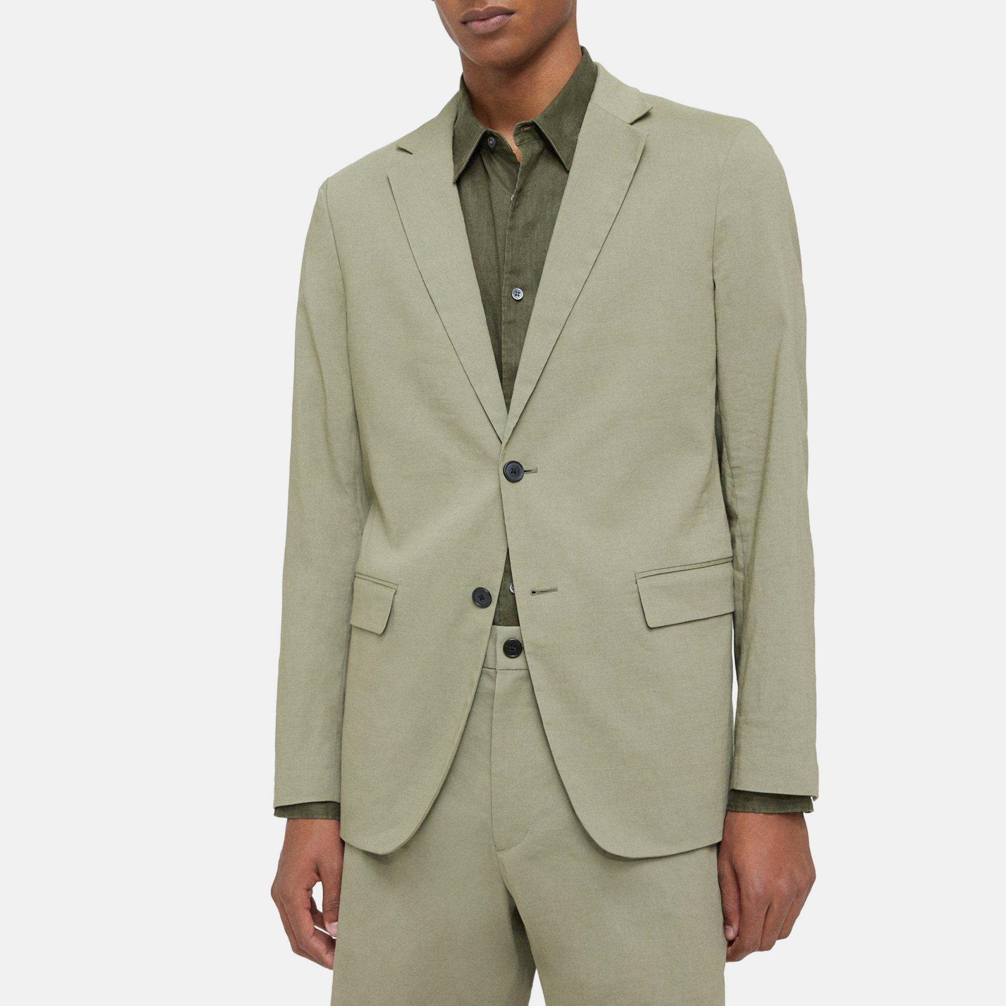 Green Good Linen Clinton Blazer Theory