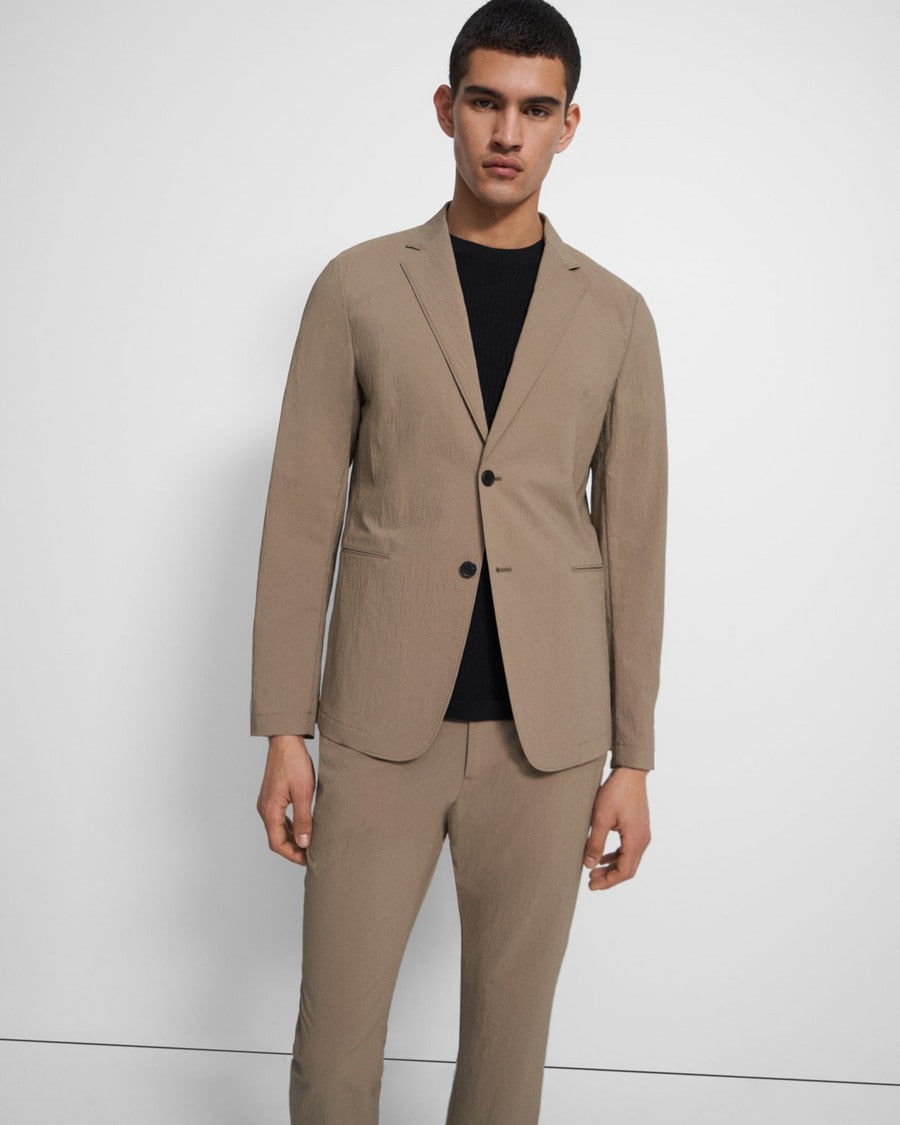 Unstructured Suit Jacket in Nylon Blend