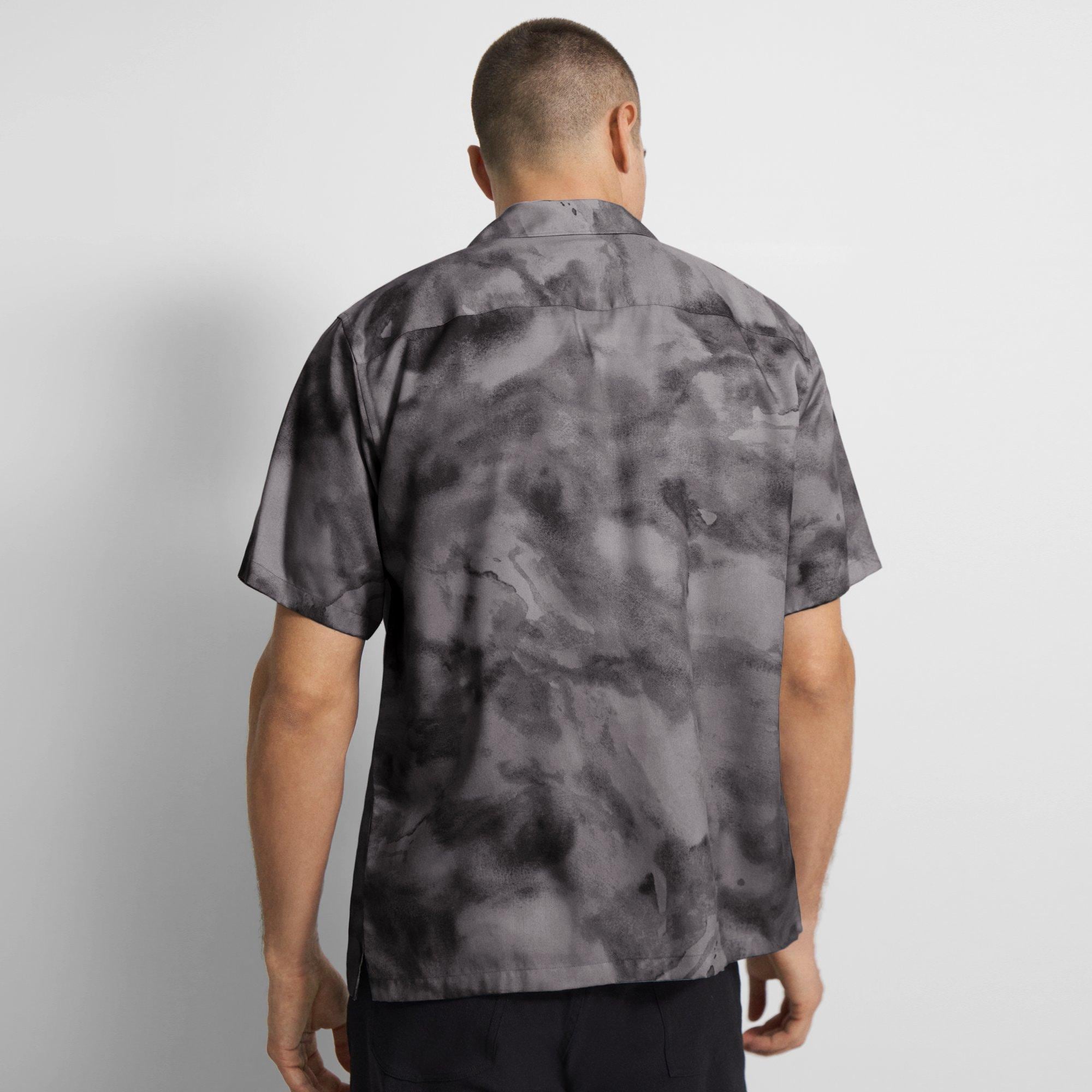 Noll Short-Sleeve Shirt in Cloud Print Lyocell