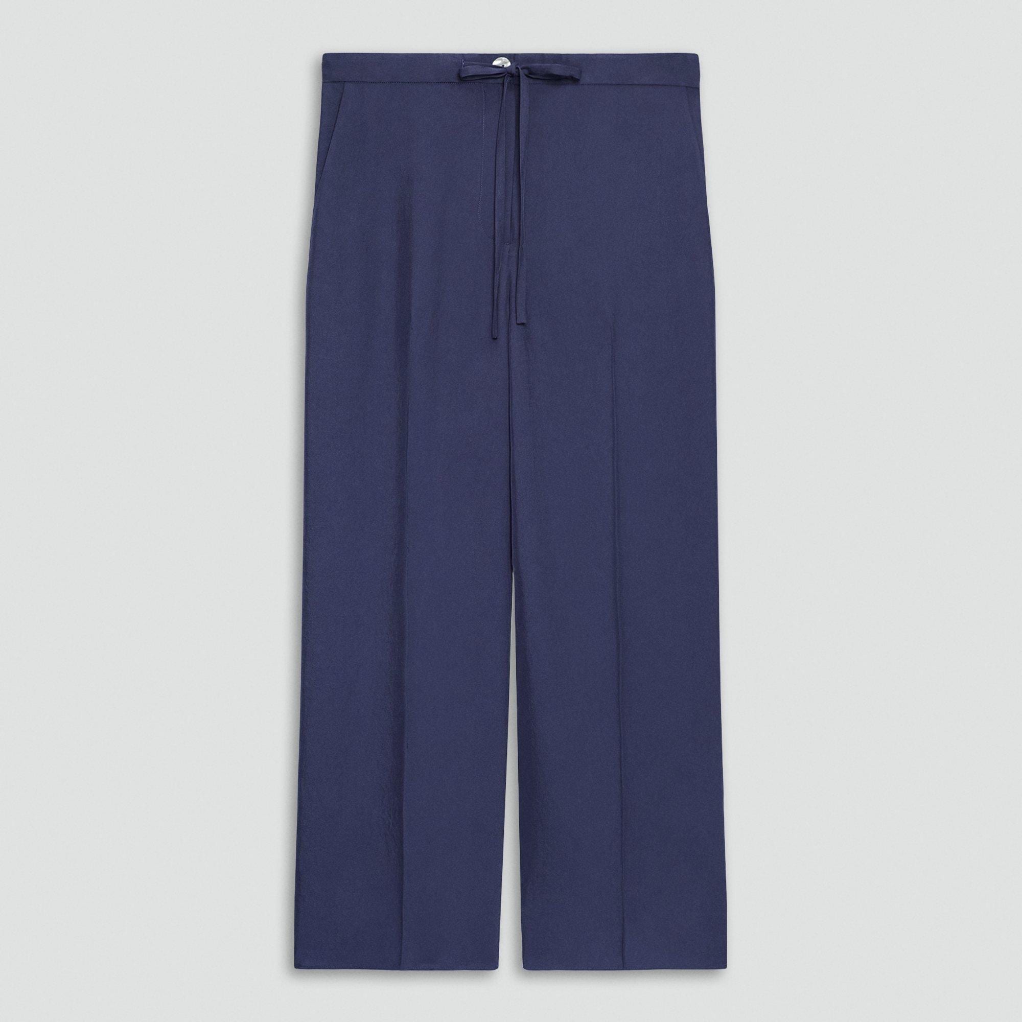 Cropped Wide-Leg Pant in Washed Twill
