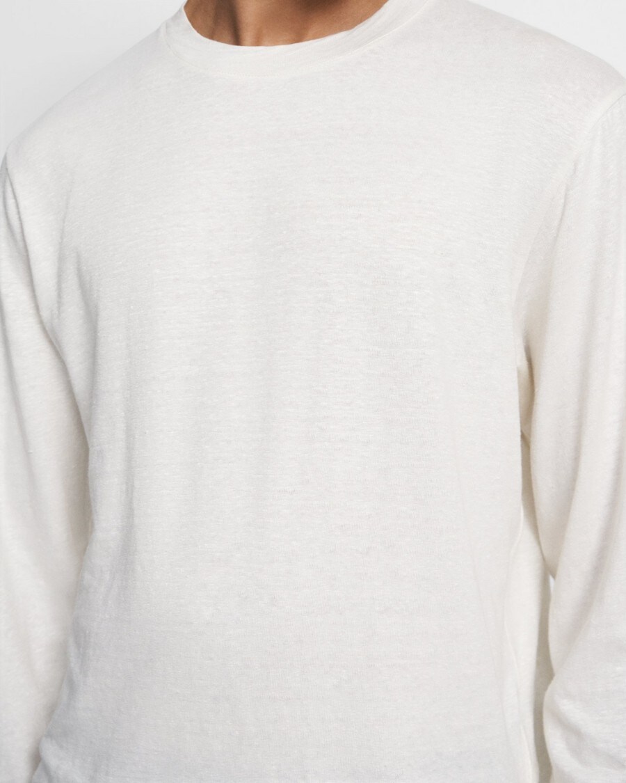 Ryder Long-Sleeve Tee in Stretch Linen