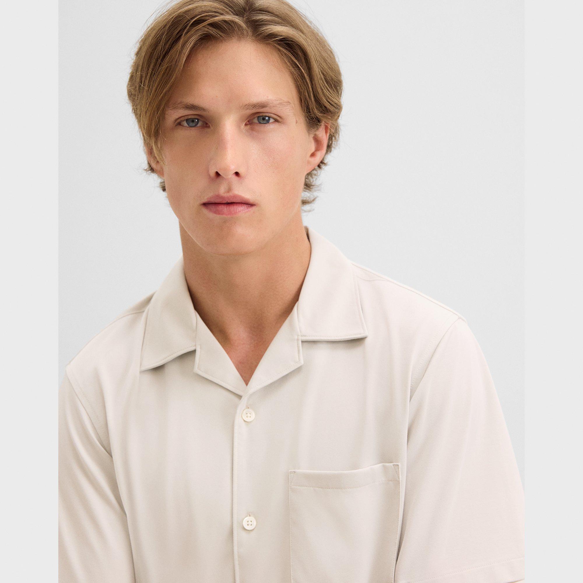 Noll Short-Sleeve Shirt in Structure Knit