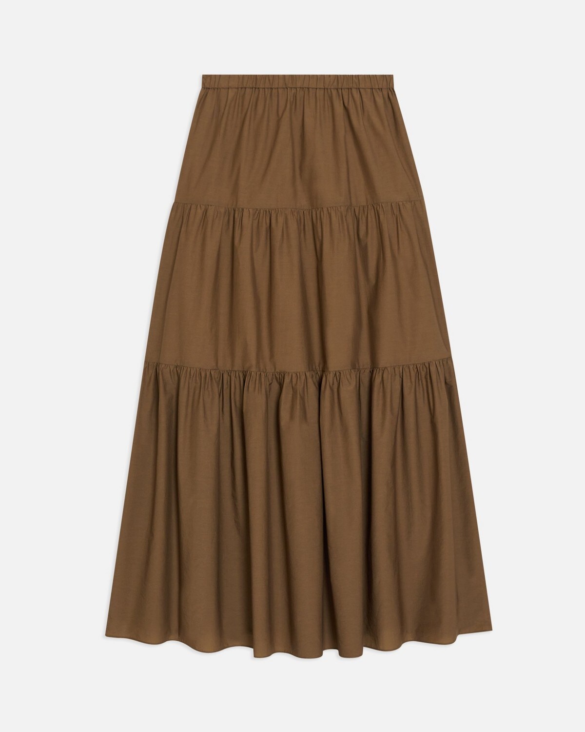 Tiered Maxi Skirt in Cotton Blend
