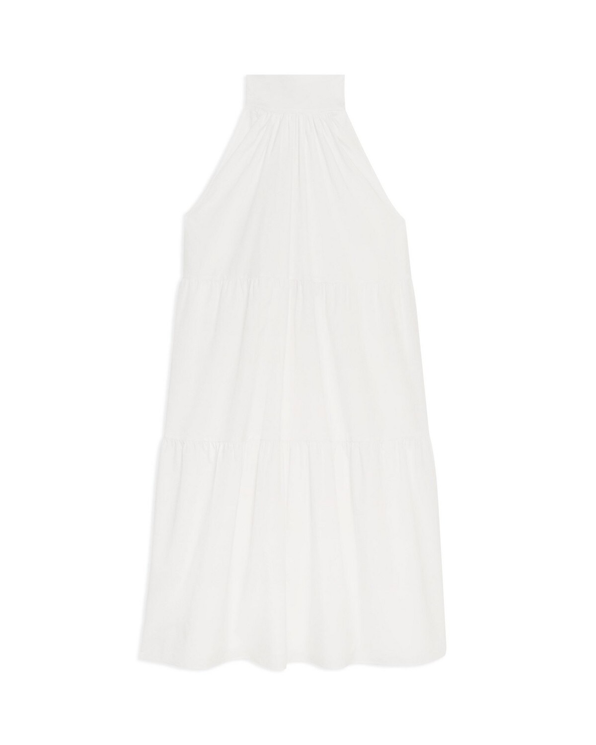 Tiered Halter Mini Dress in Cotton Blend