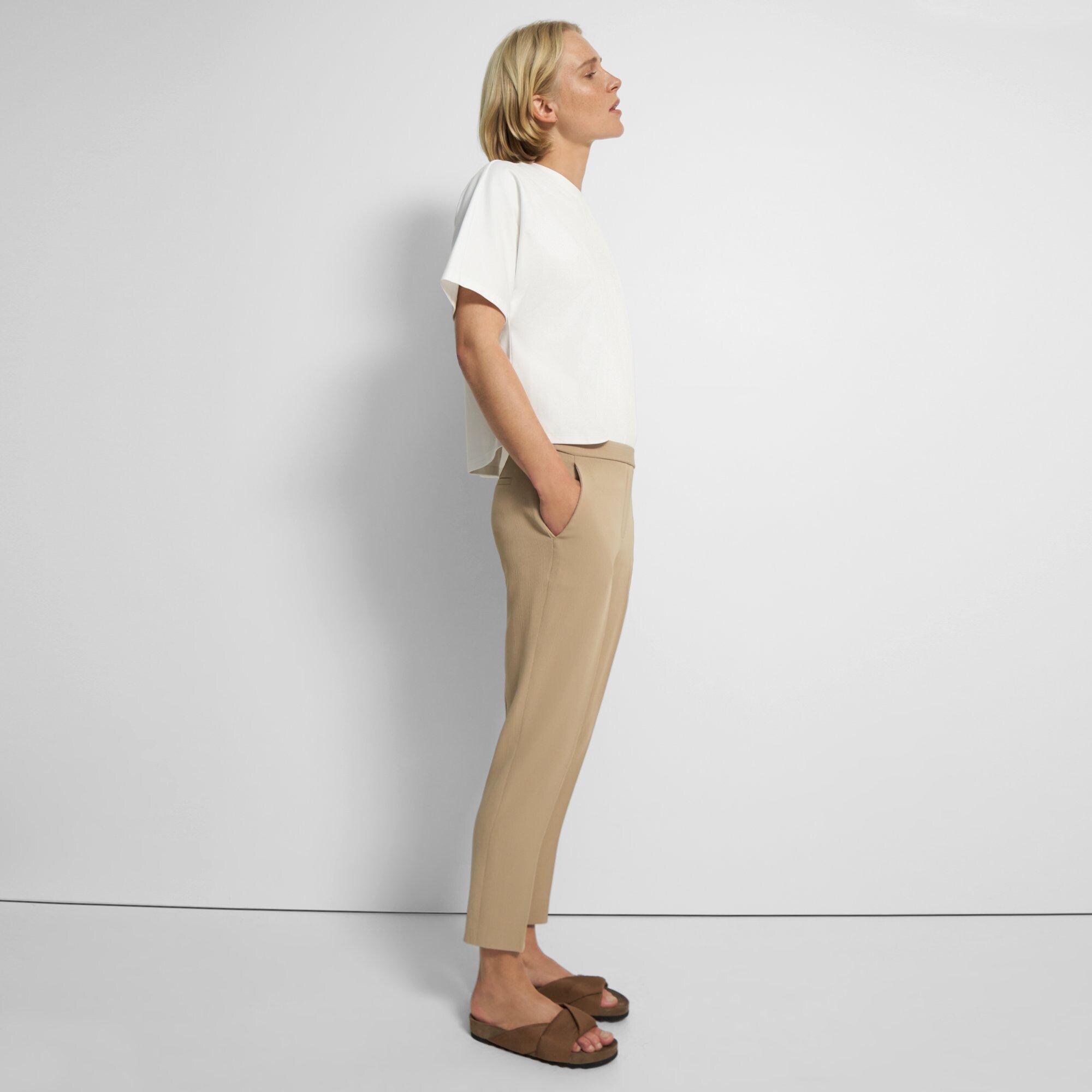 Treeca Pull-On Pant in Striped Admiral Crepe