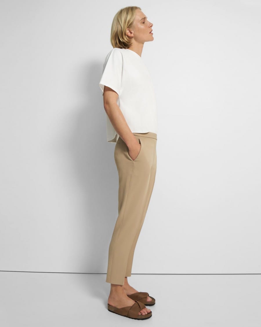 Treeca Pull-On Pant in Striped Admiral Crepe