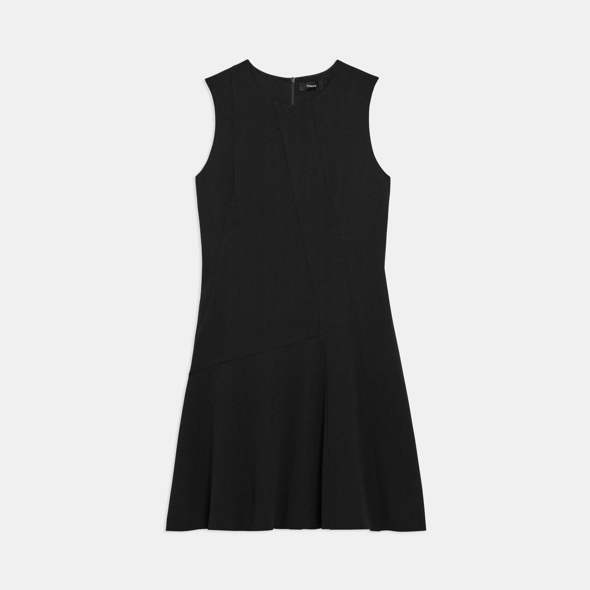 Striped Admiral Crepe Fit-and-Flare Dress | Theory