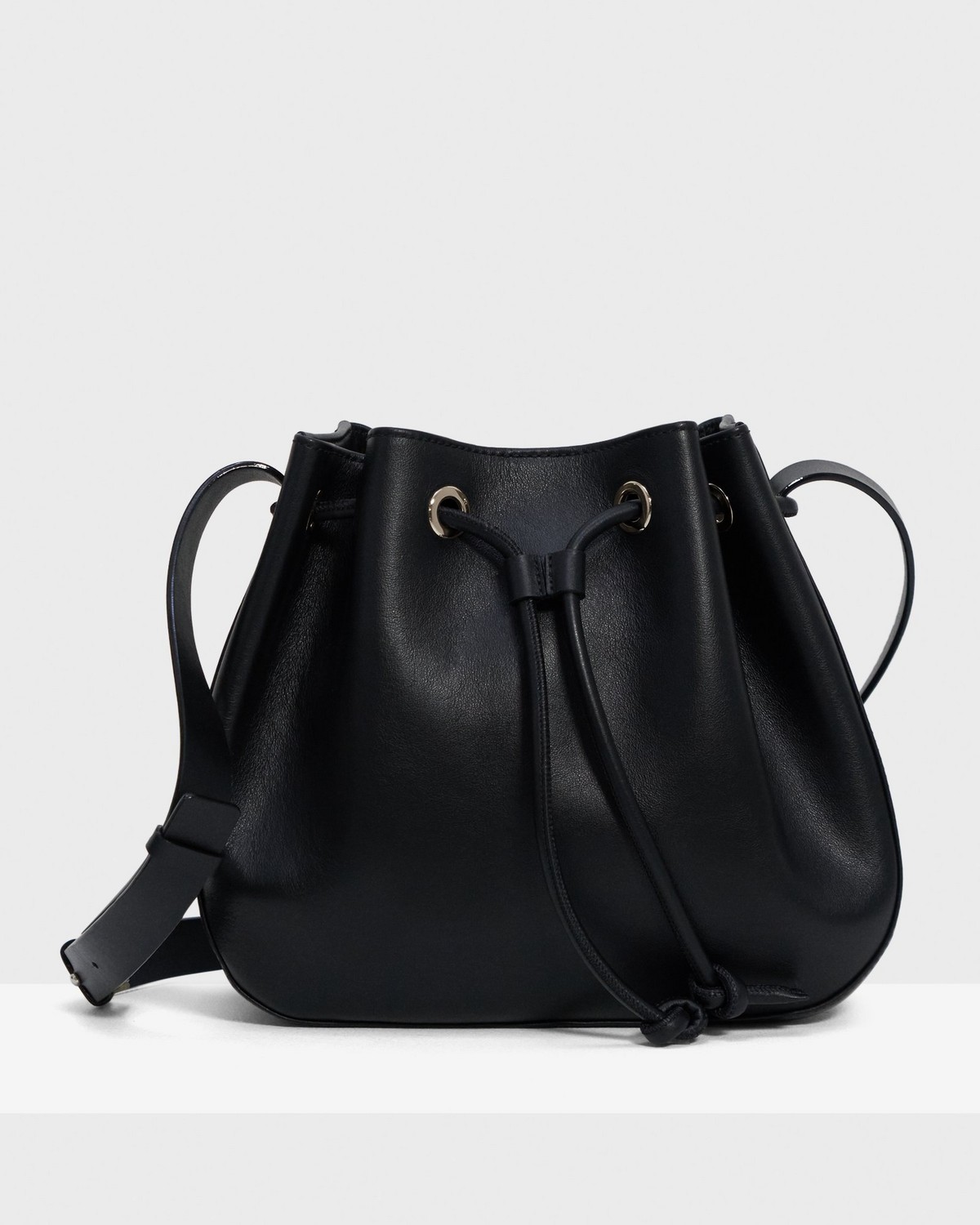 Micro Bucket Bag in Leather