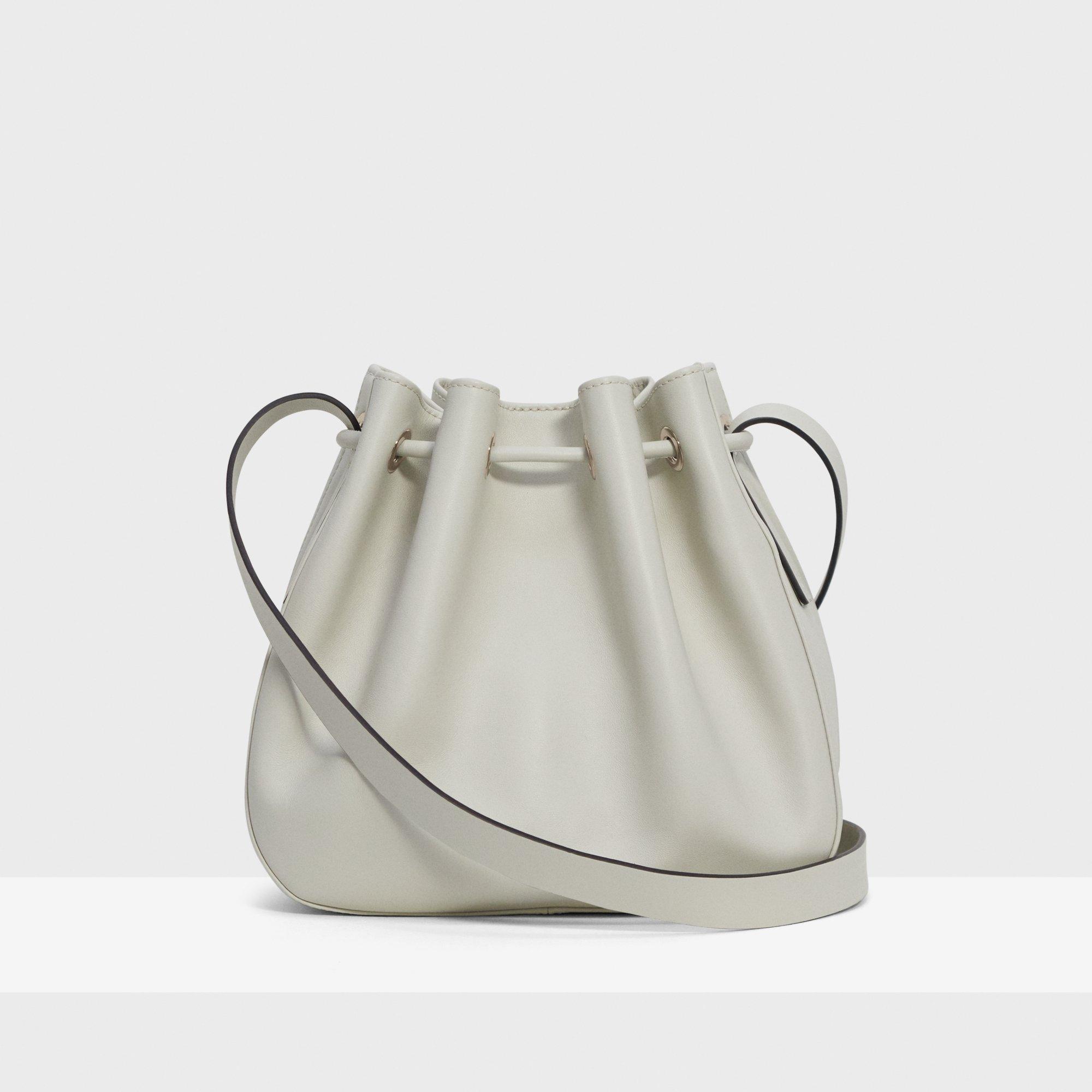 Micro Bucket Bag in Leather