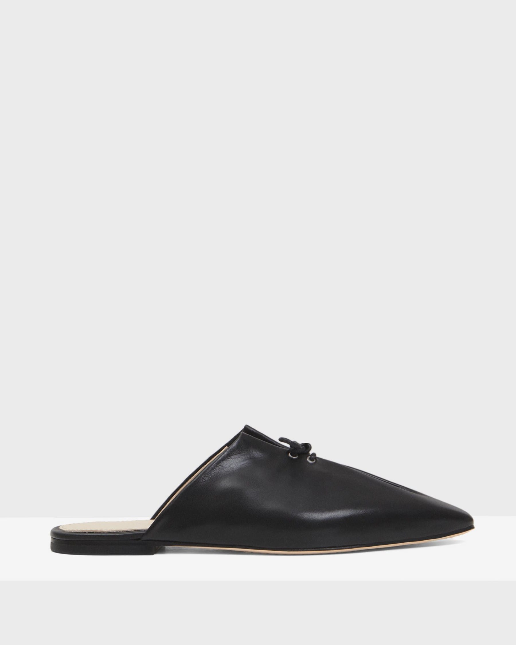 theory.com | Pleated Mule in Leather