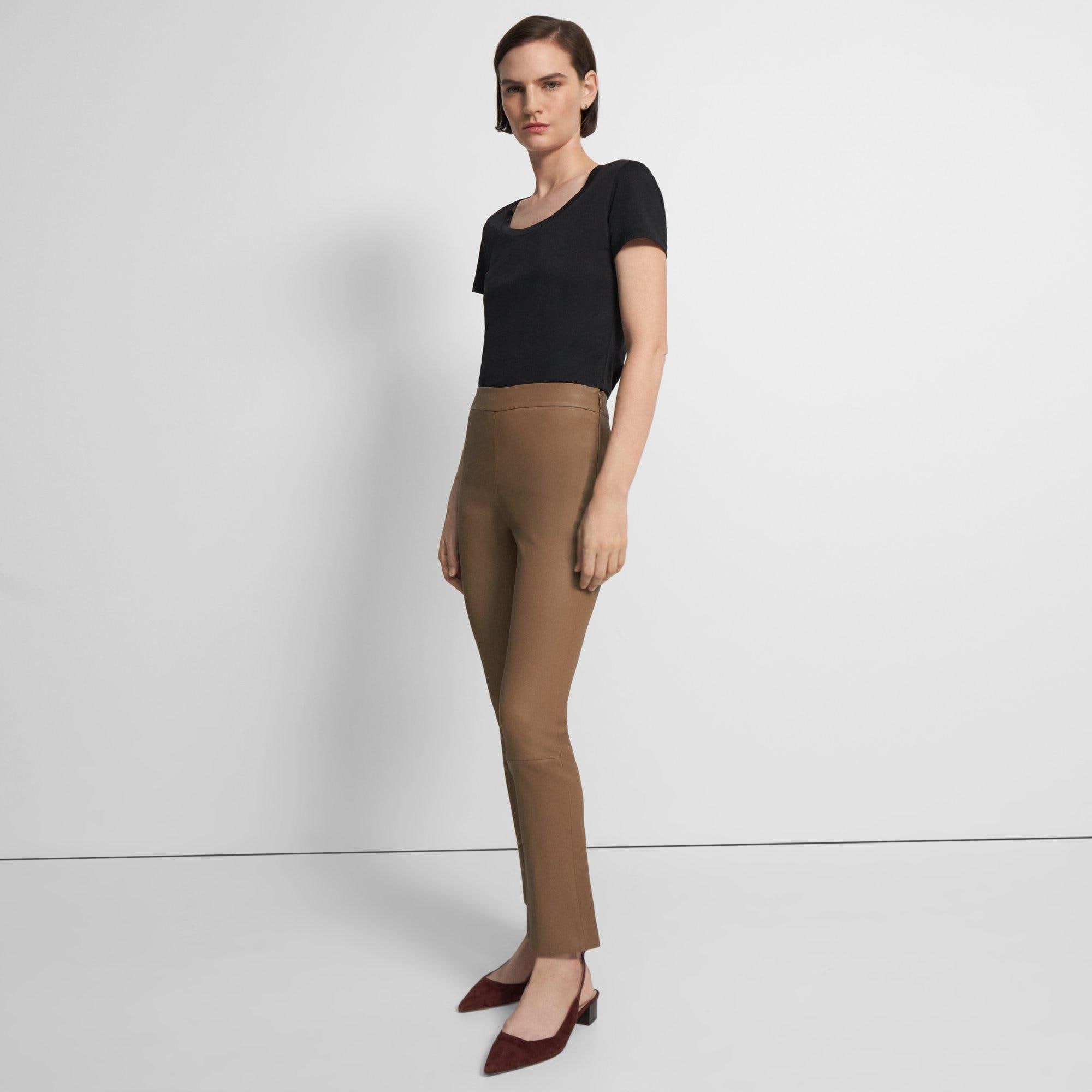 Slim Kick Pant in Leather