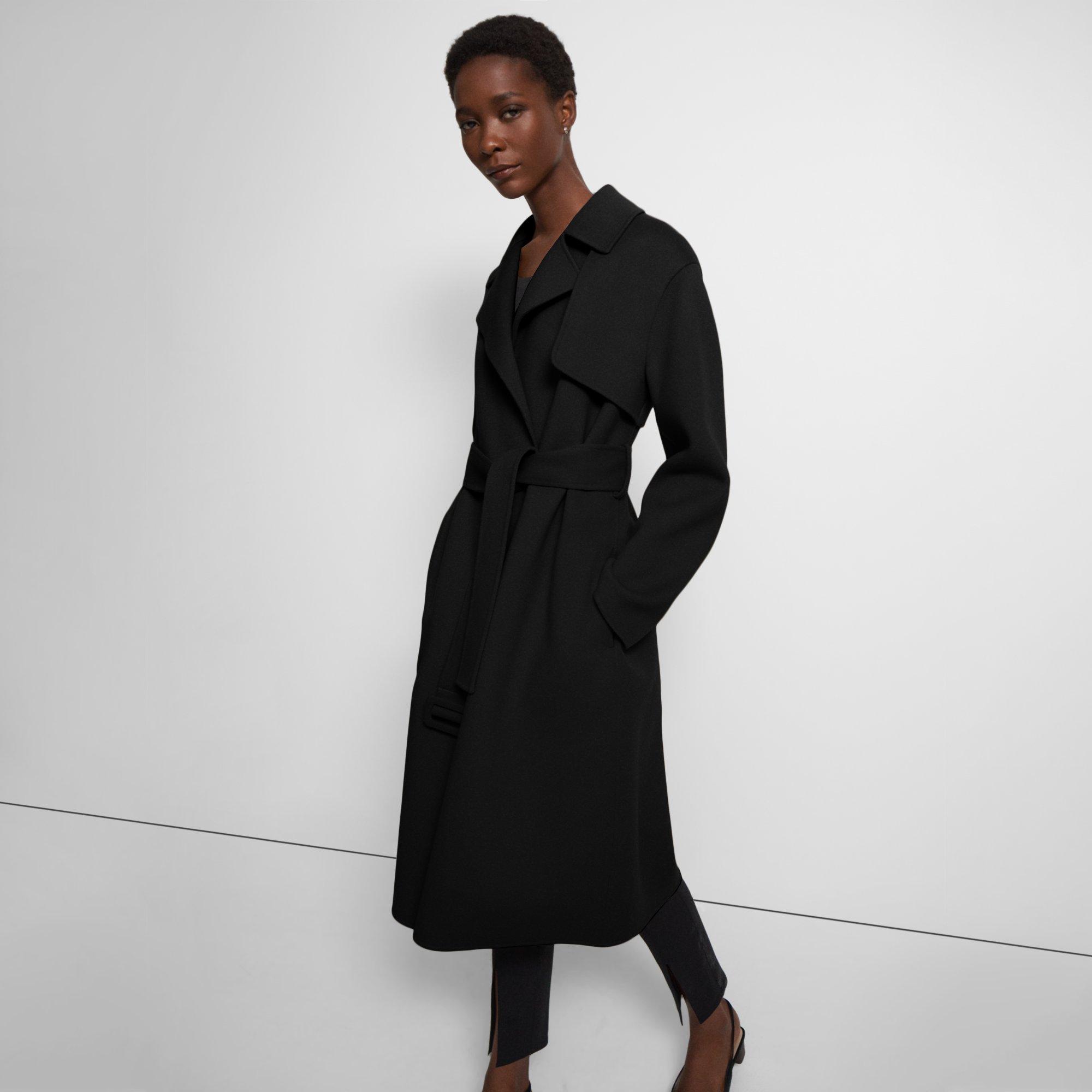 Theory cashmere wrap trench sale