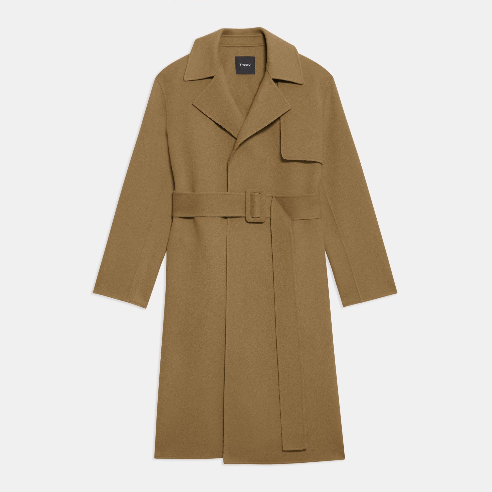 Wrap Trench Coat in Double-Face Wool-Cashmere