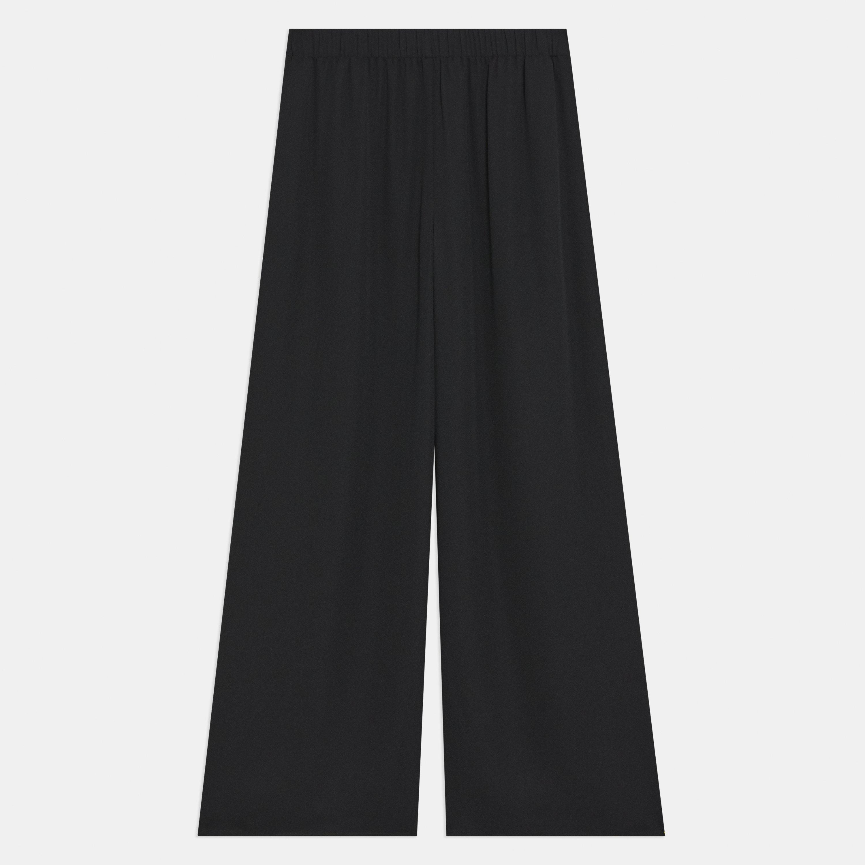 Easy Wide Pull-On Pant in Recycled Georgette