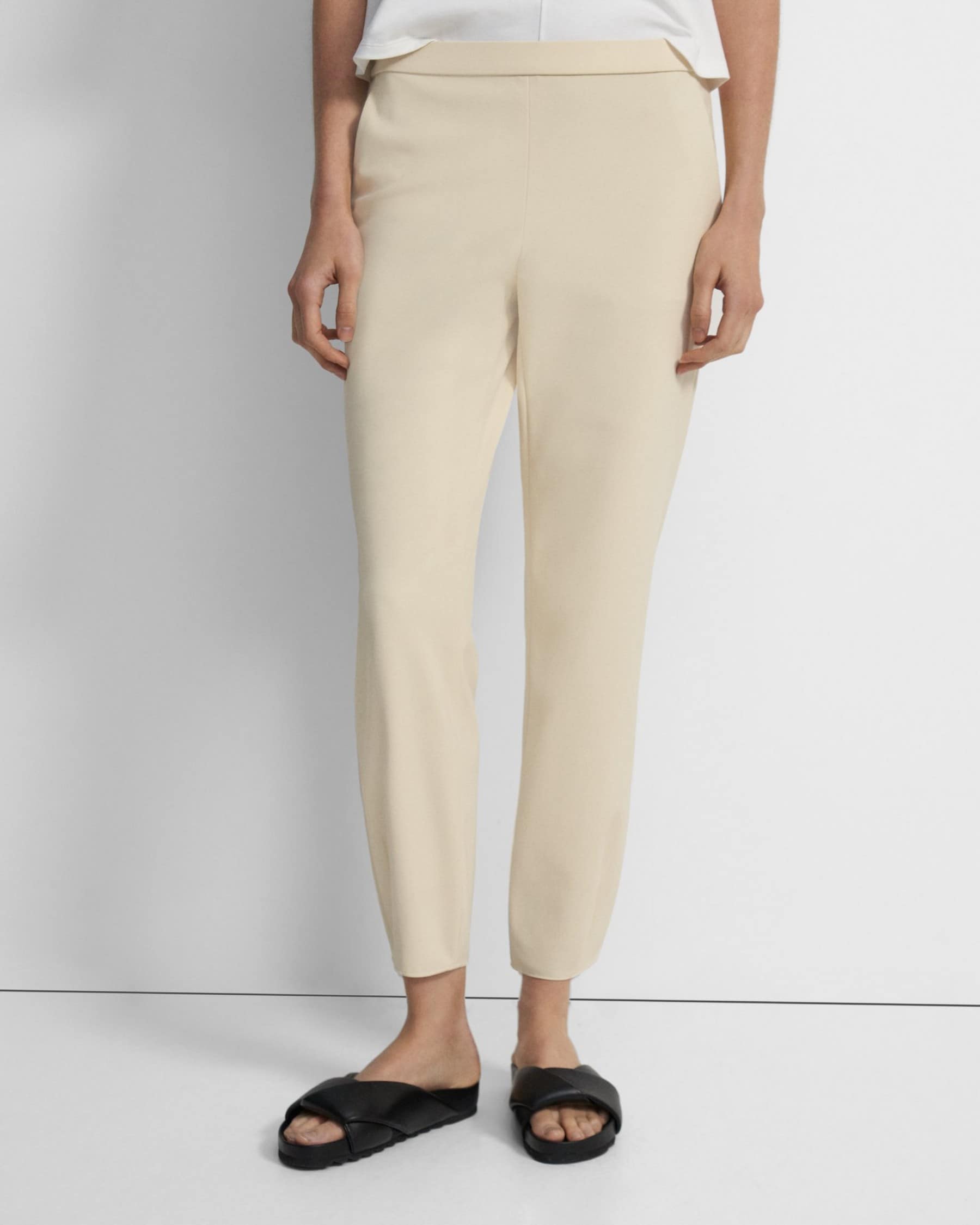 theory.com | Tapered Pull-On Pant in Precision Ponte