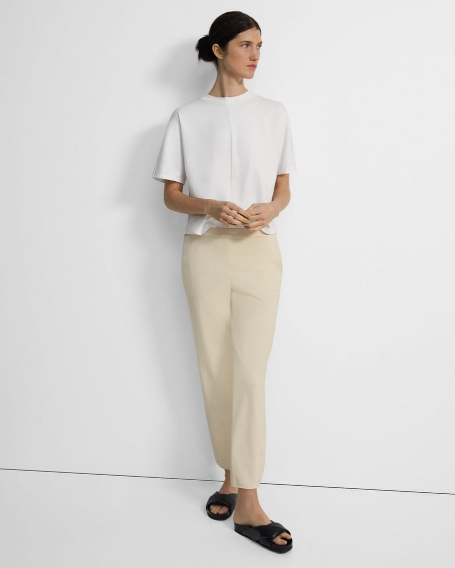 Tapered Pull-On Pant in Precision Ponte