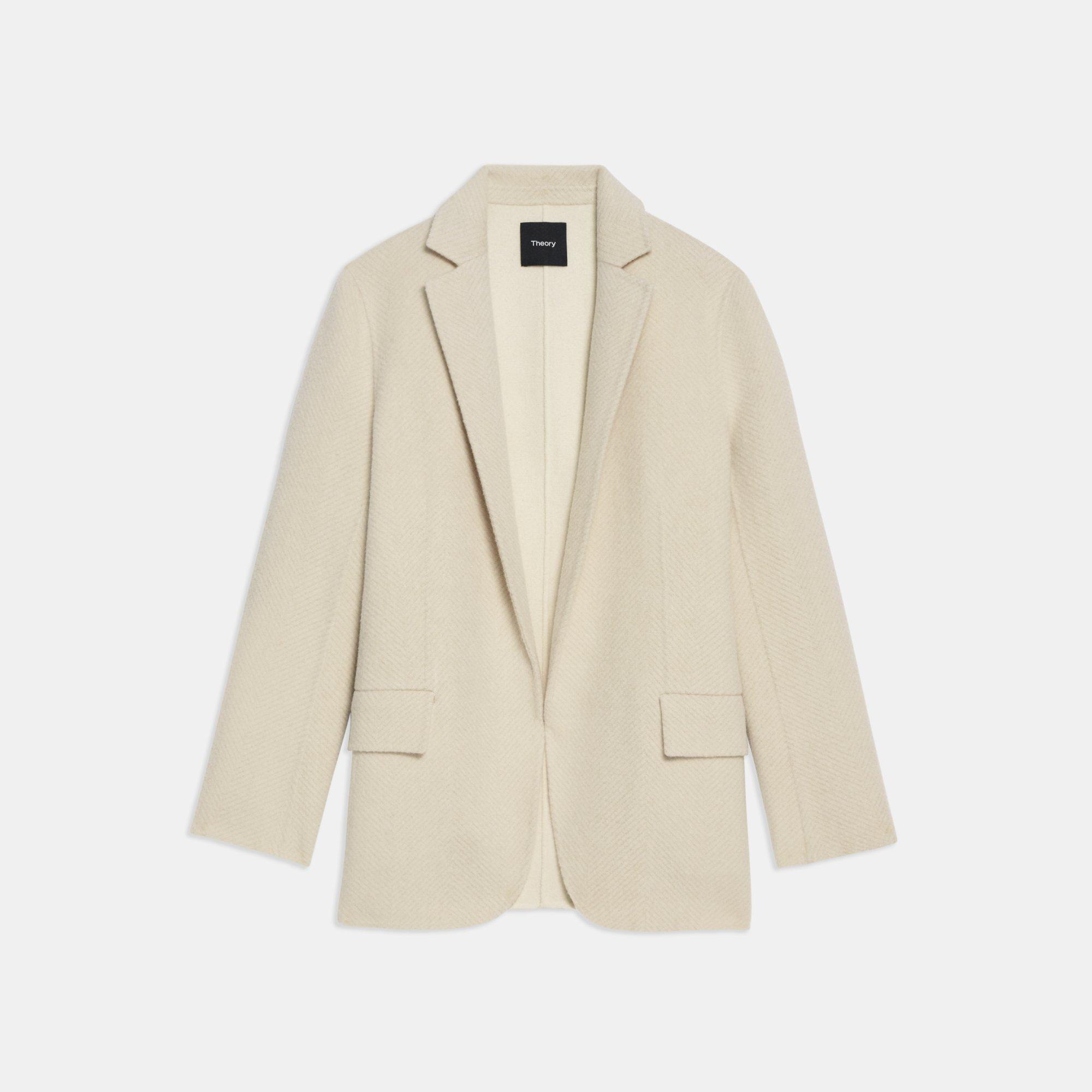 Beige Double-Face Wool Boy Jacket | Theory