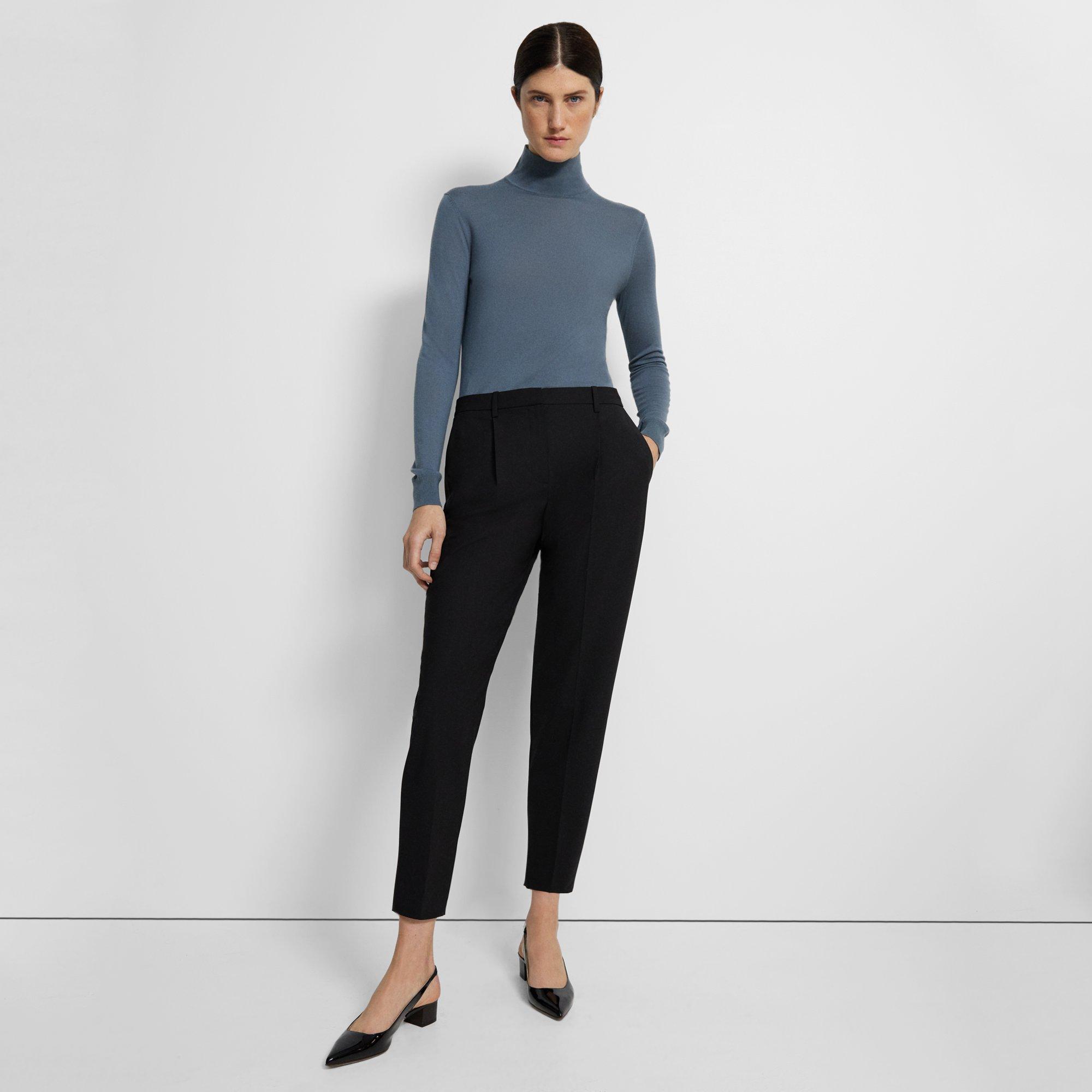 Pleated Treeca Pant in Good Wool