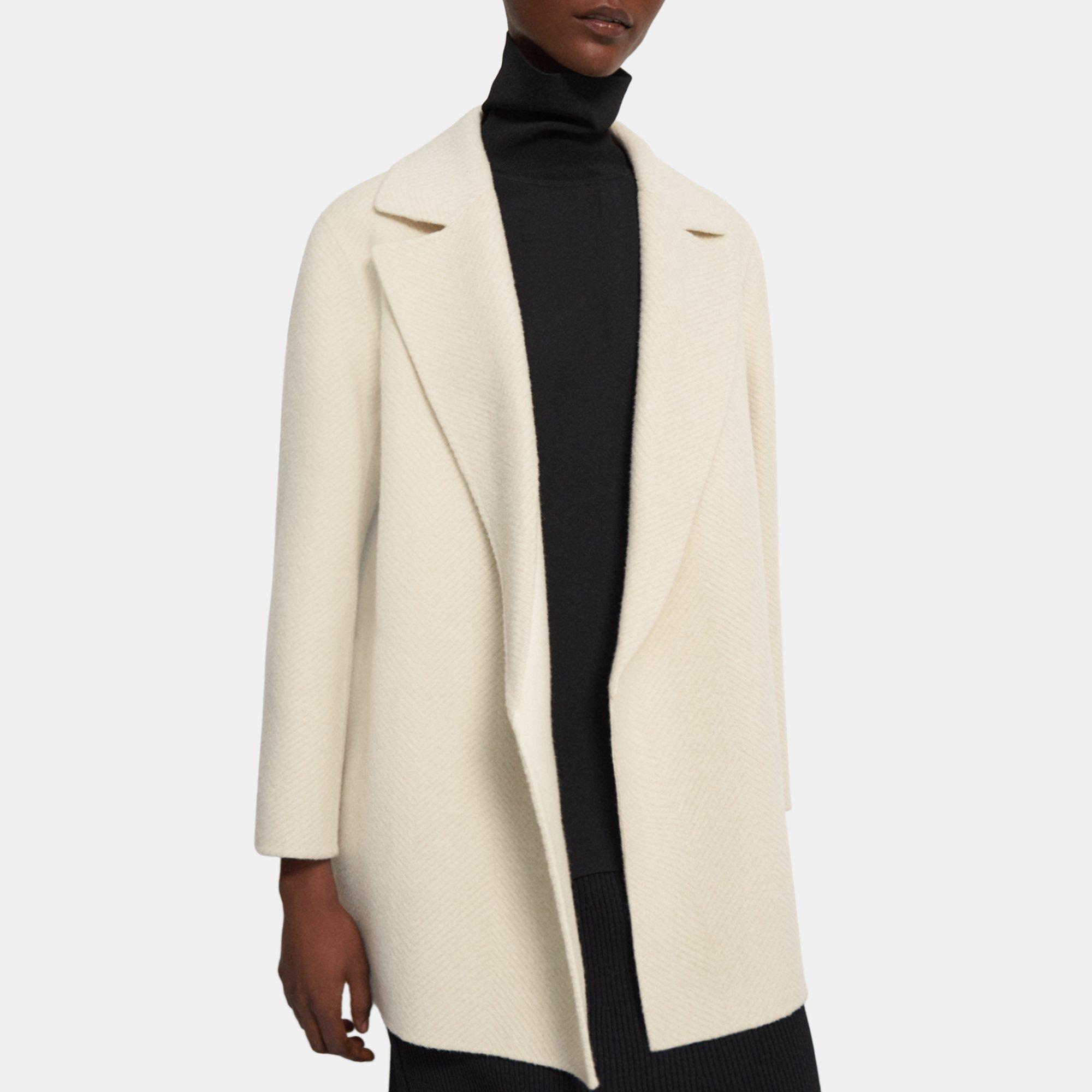 Beige Chevron Double-Face Wool Clairene Jacket | Theory