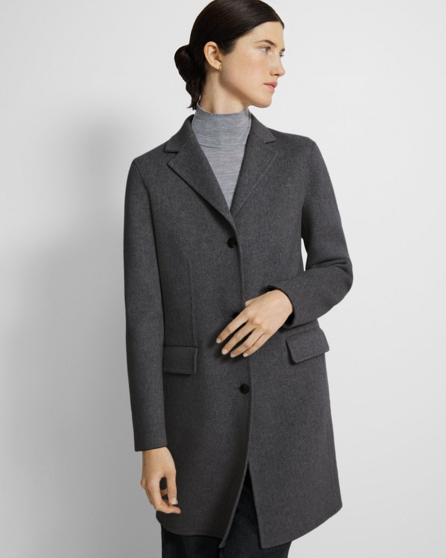 Tailored Coat in Double-Face Wool-Cashmere