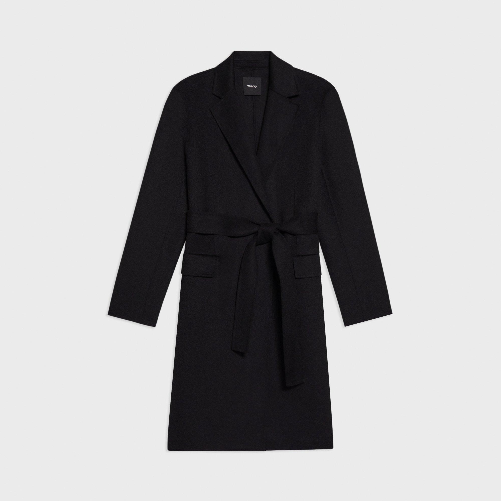 Double-Face Wool-Cashmere Wrap Coat | Theory