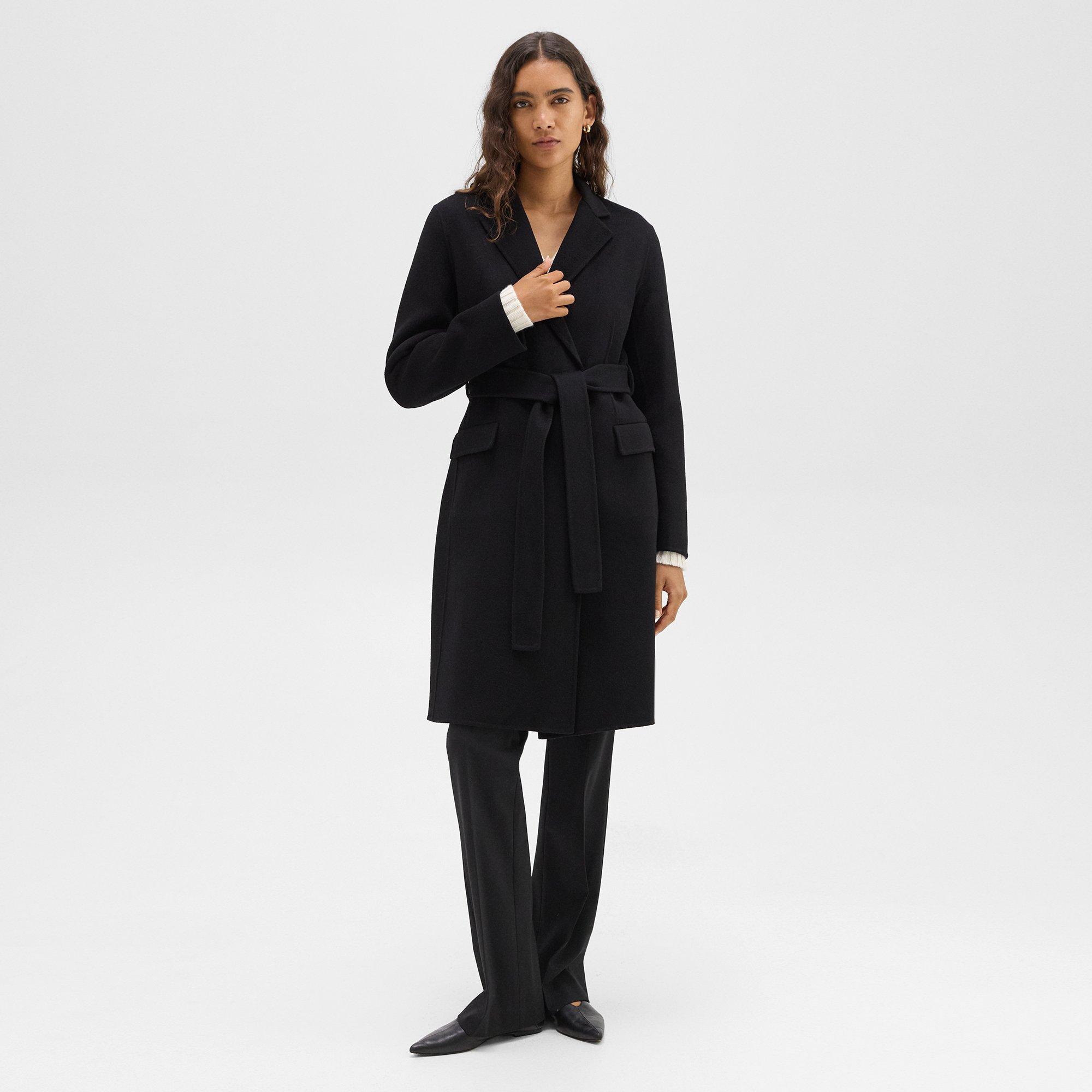 Manteau Portefeuille en Laine et Cachemire Double Face