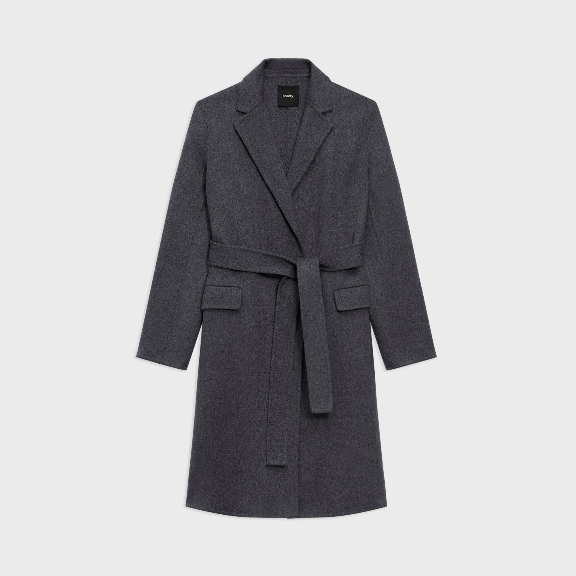 【Theory】wool-cashmere blend wrap coat コート Double-Face Wool-Cashmere Wrap Coat | Theory