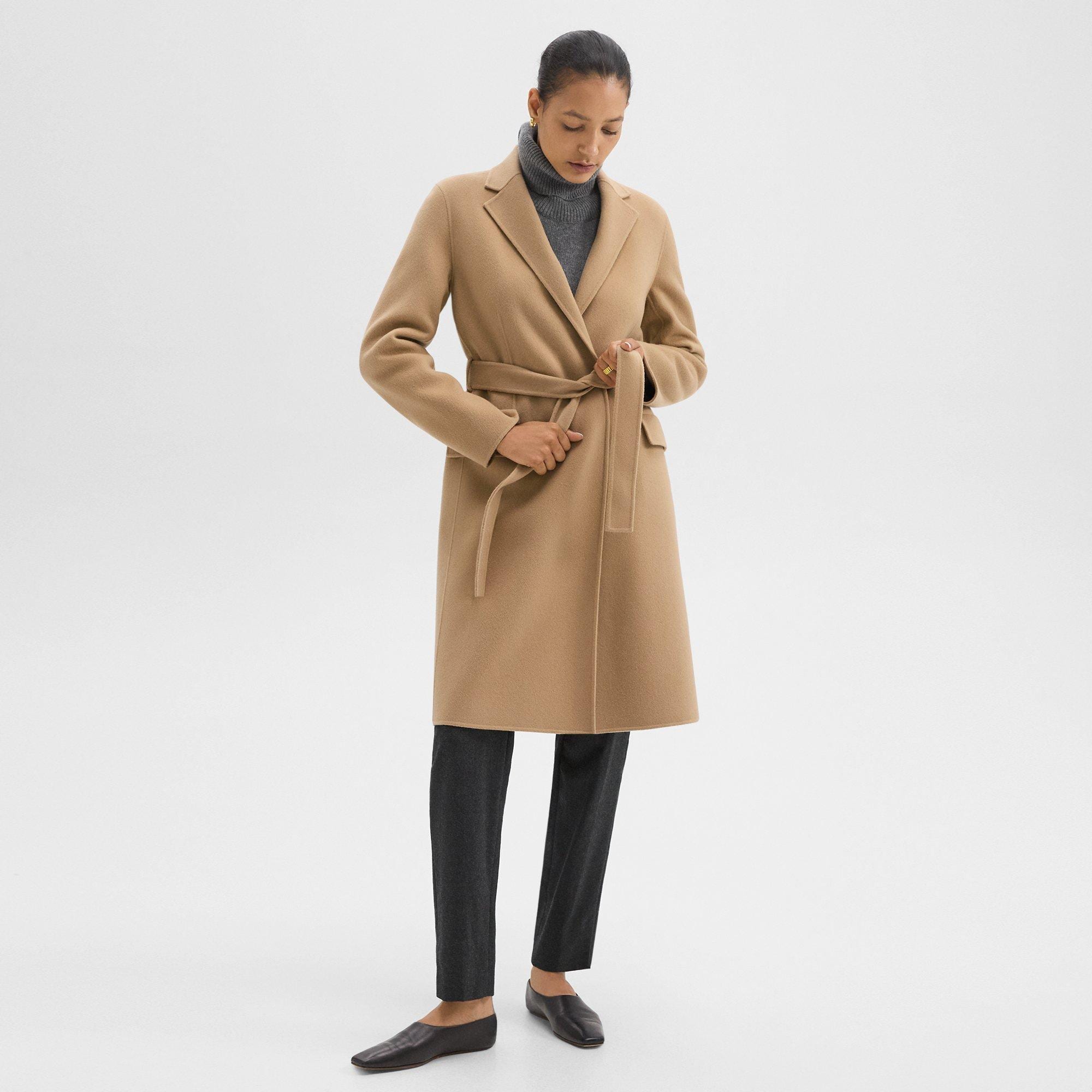 Wrap Coat in Double-Face Wool-Cashmere