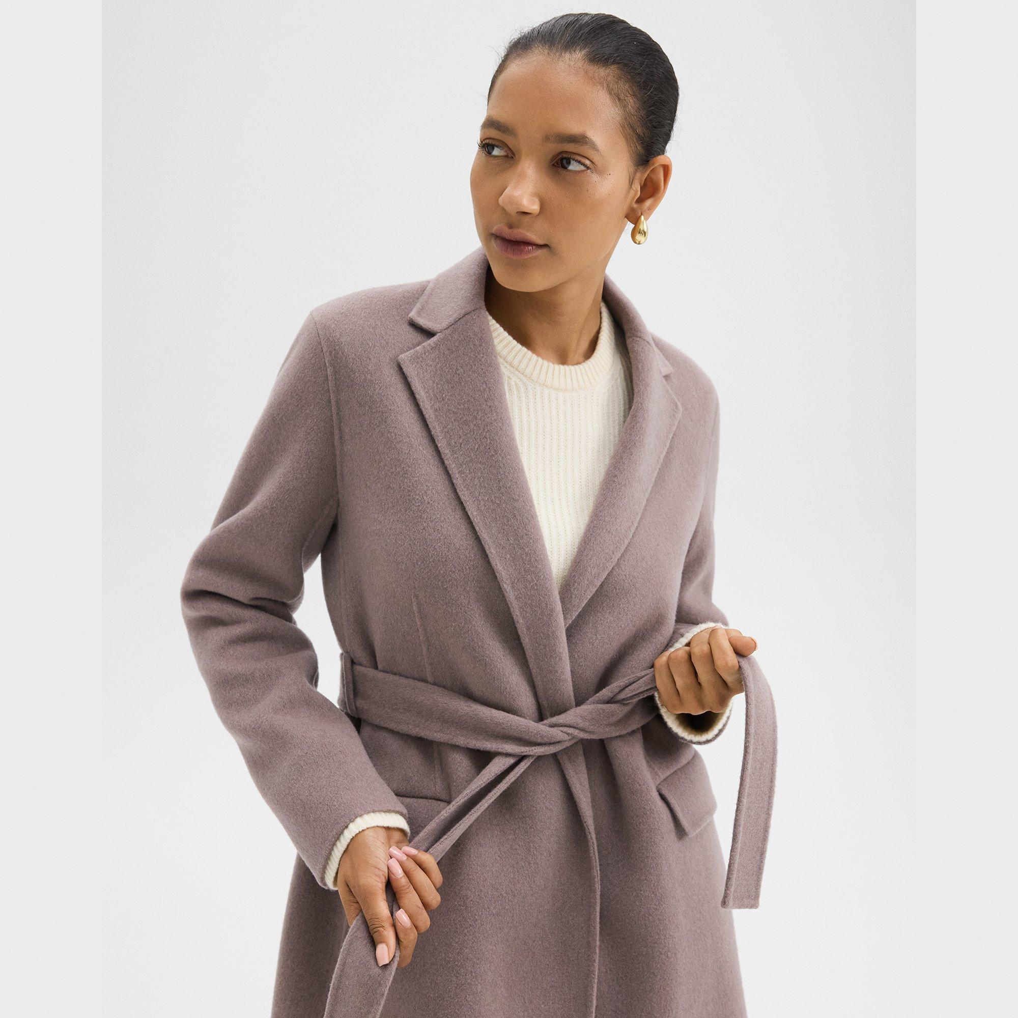 Wrap Coat in Double-Face Wool-Cashmere