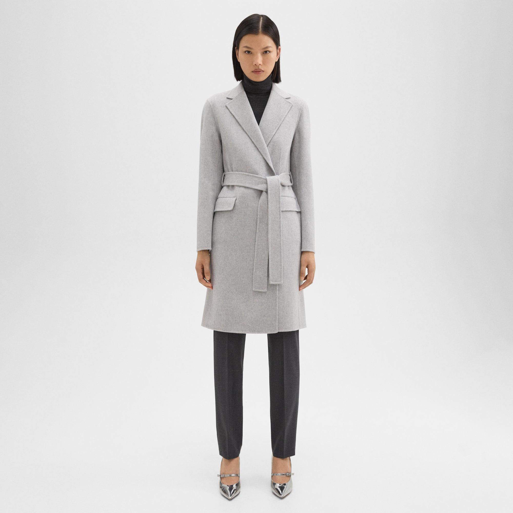 Long gray wool coat womens hotsell