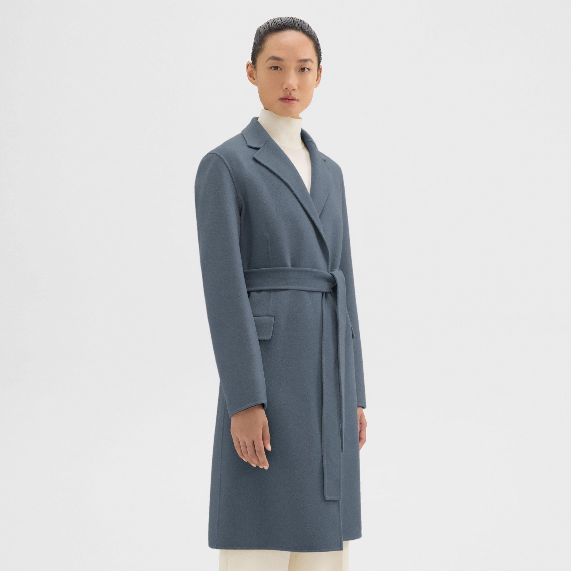 Wrap Coat in Double-Face Wool-Cashmere