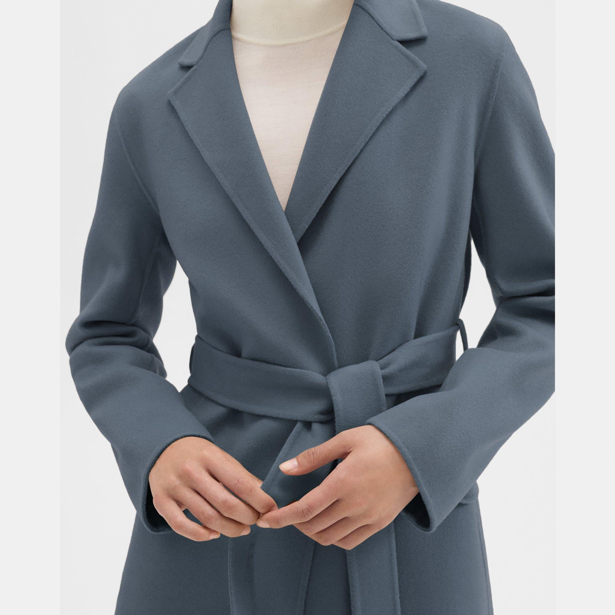 Wrap Coat in Double-Face Wool-Cashmere