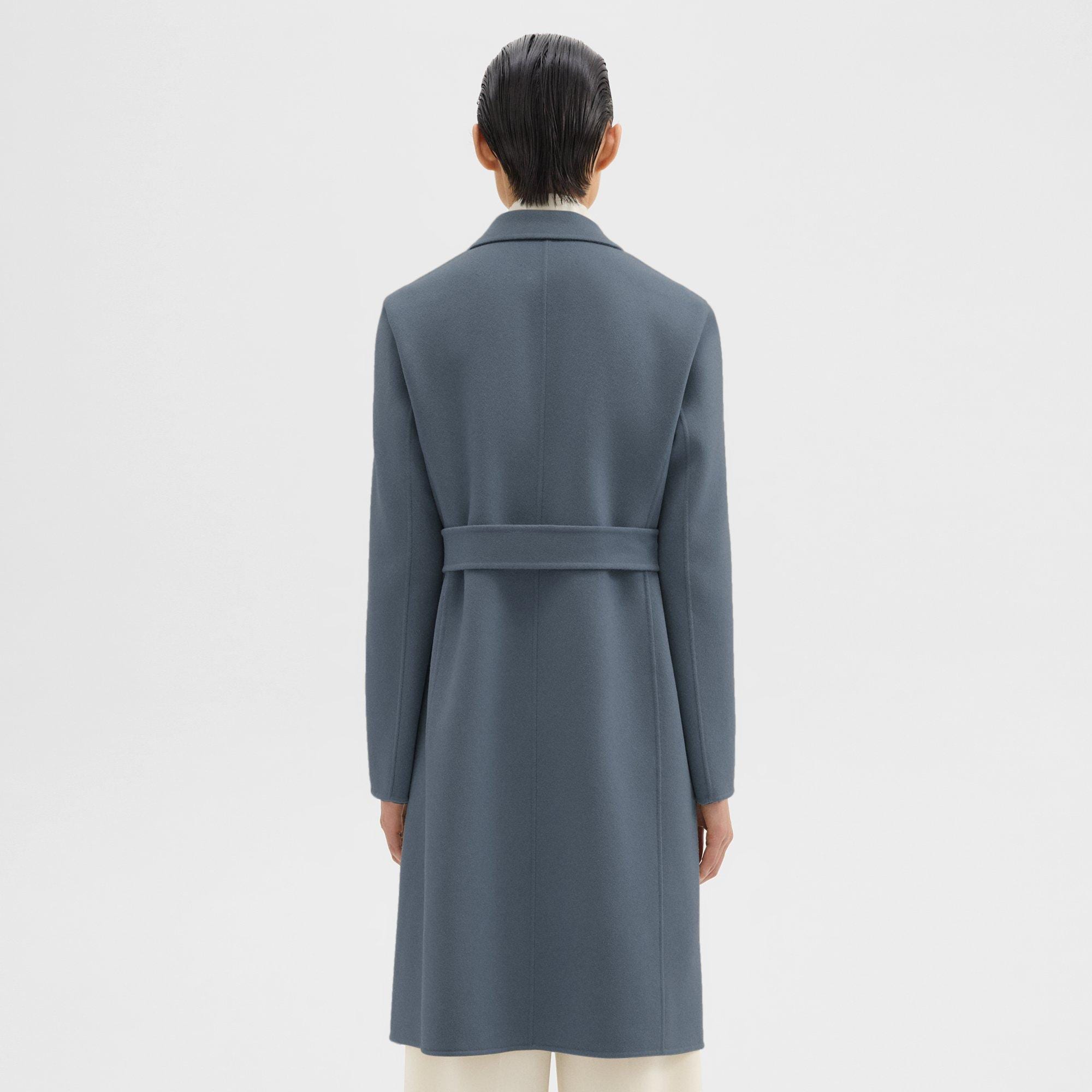 Wrap Coat in Double-Face Wool-Cashmere