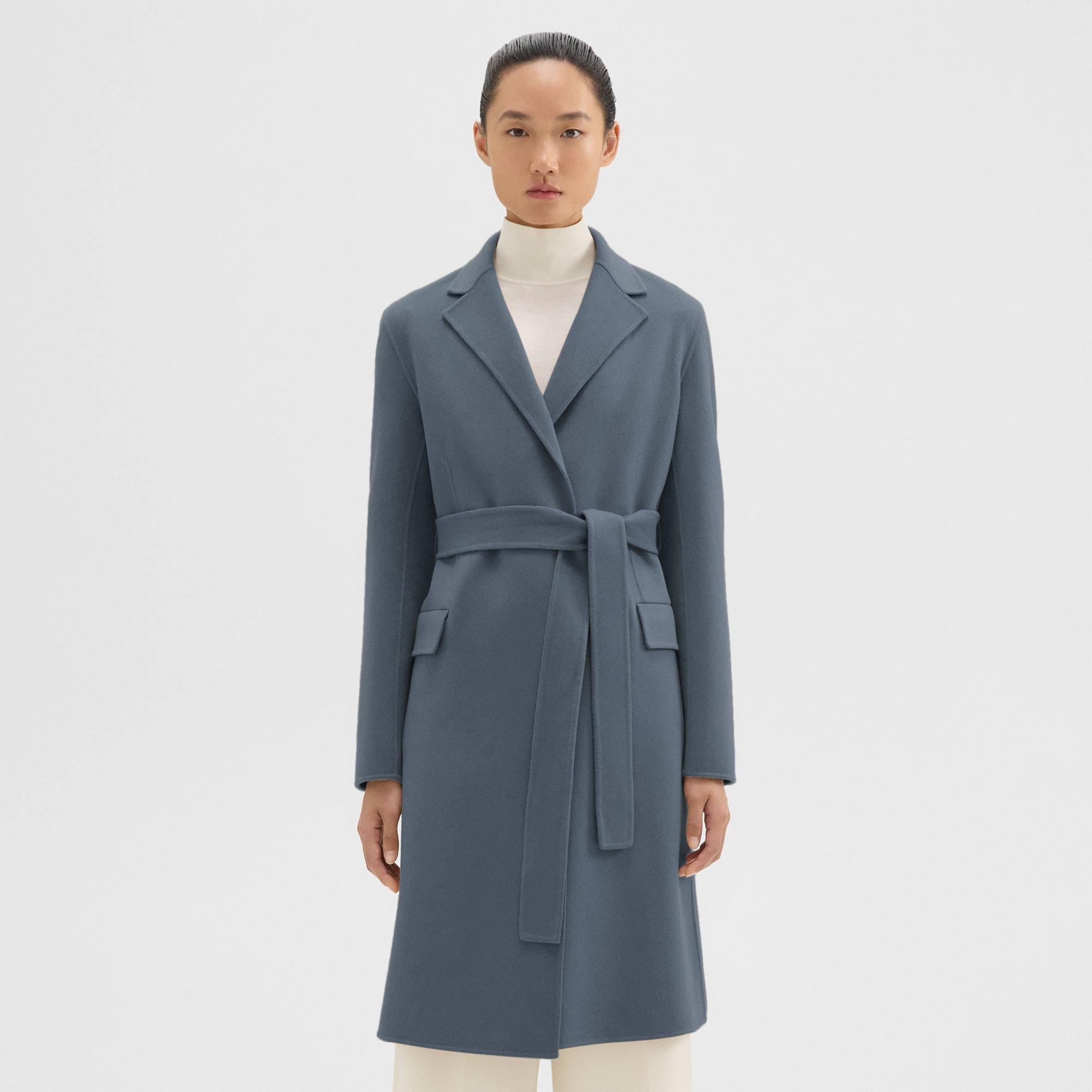 Wrap Coat in Double-Face Wool-Cashmere