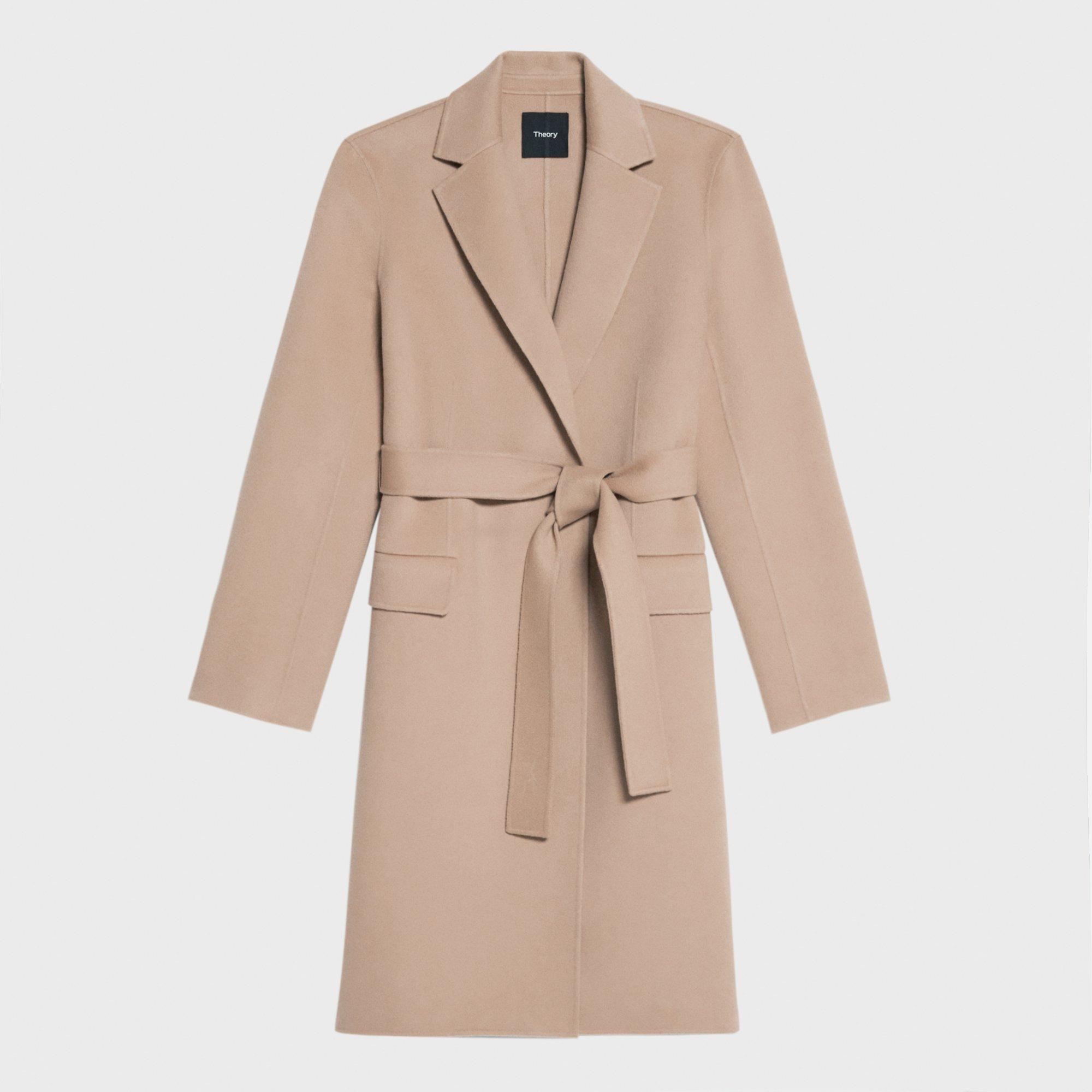 Theory cashmere 2025 wrap coat