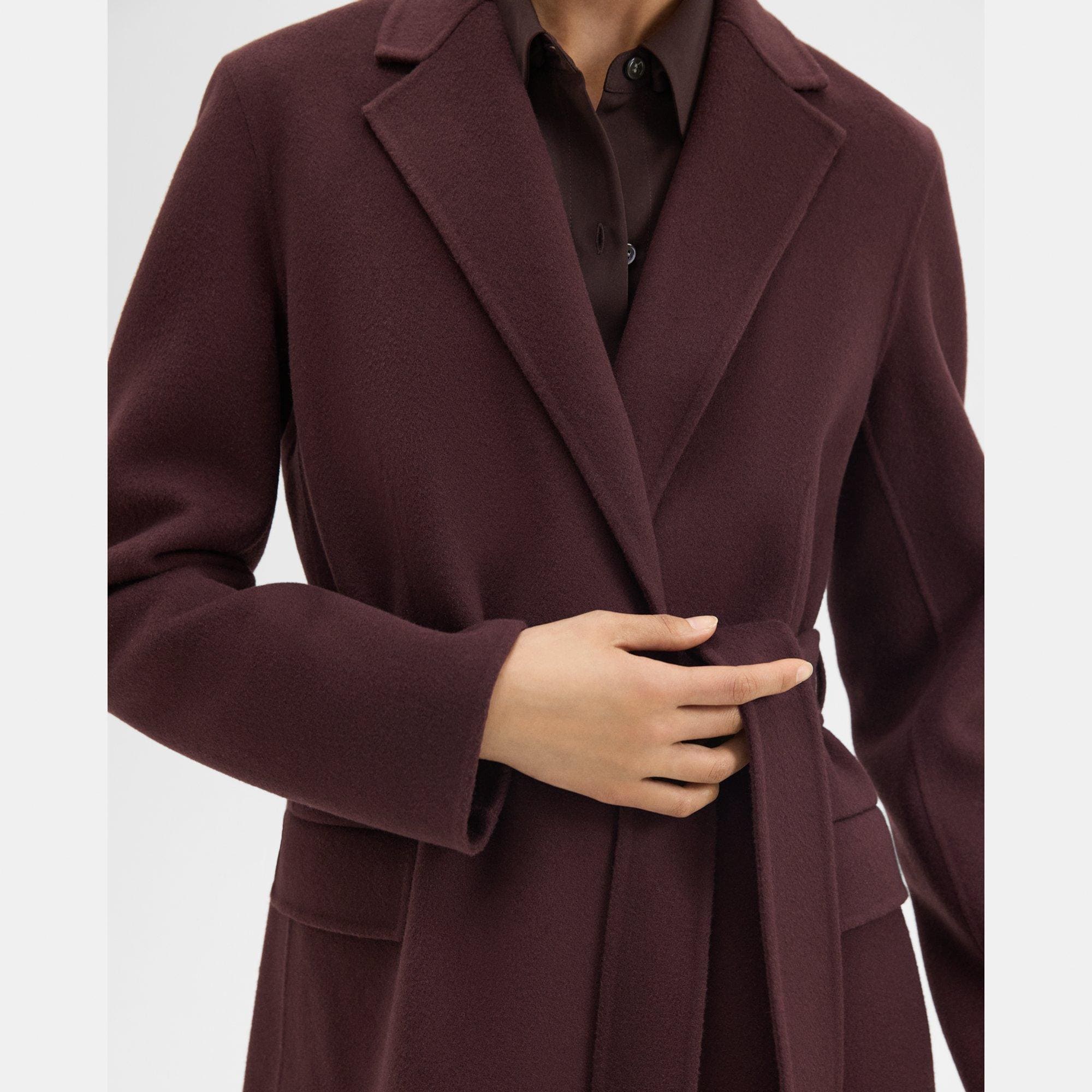 Wrap Coat in Double-Face Wool-Cashmere