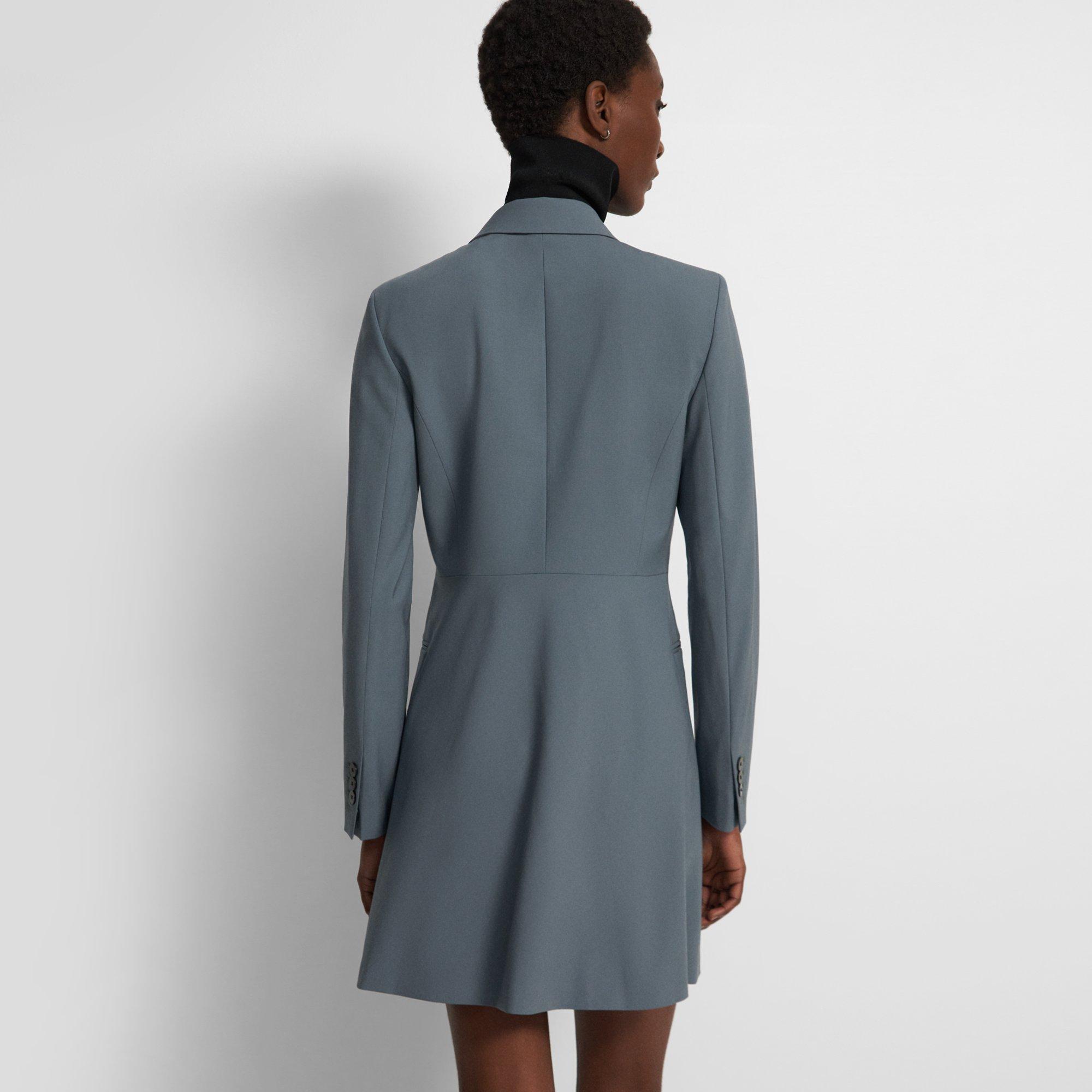 Double-Breasted Blazer Dress in Good Wool