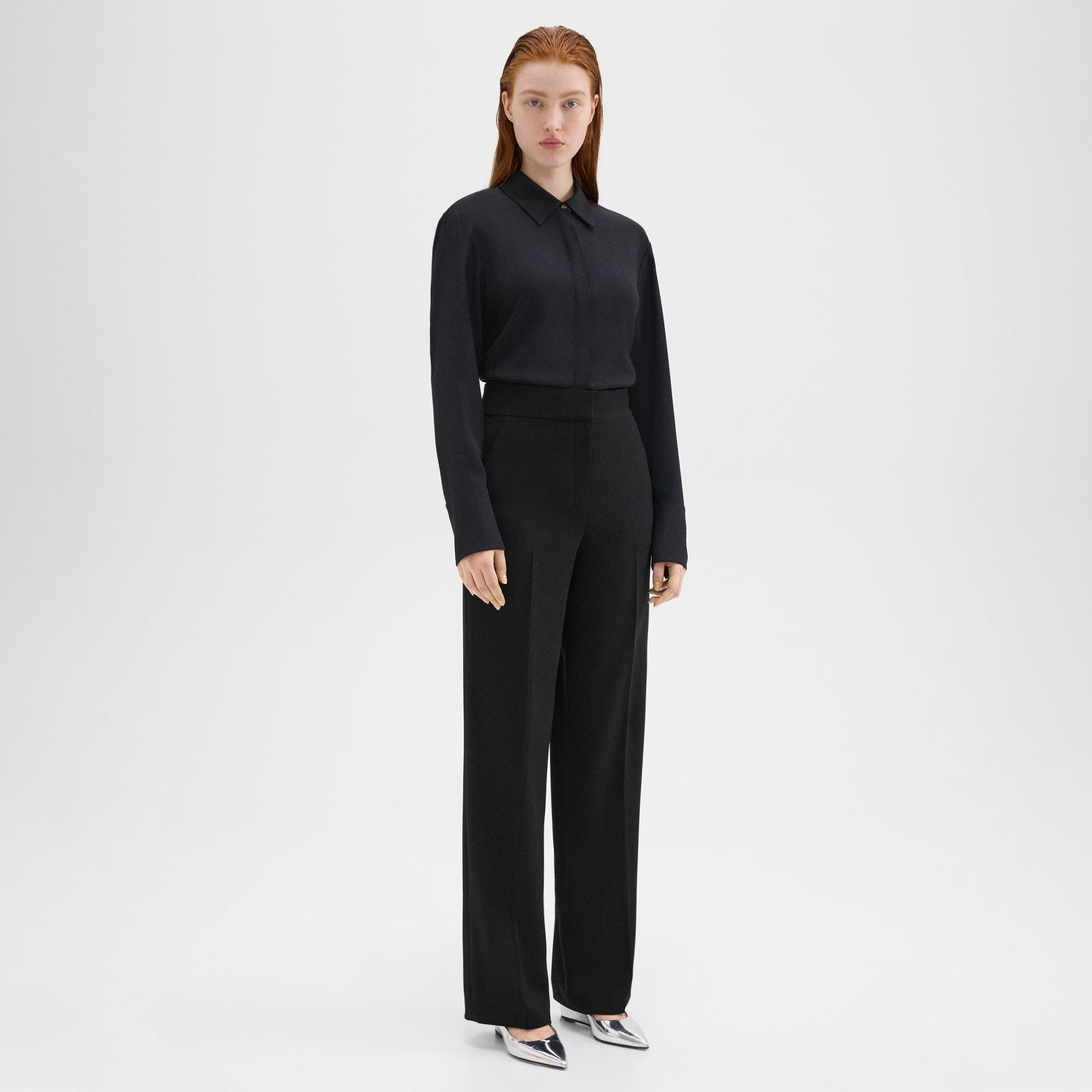 Theory crepe hotsell wide leg pants