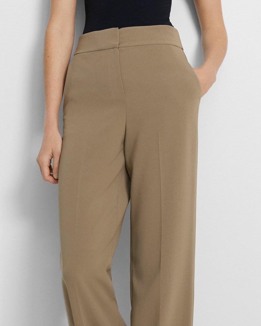 High-Waist Wide-Leg Pant in Admiral Crepe