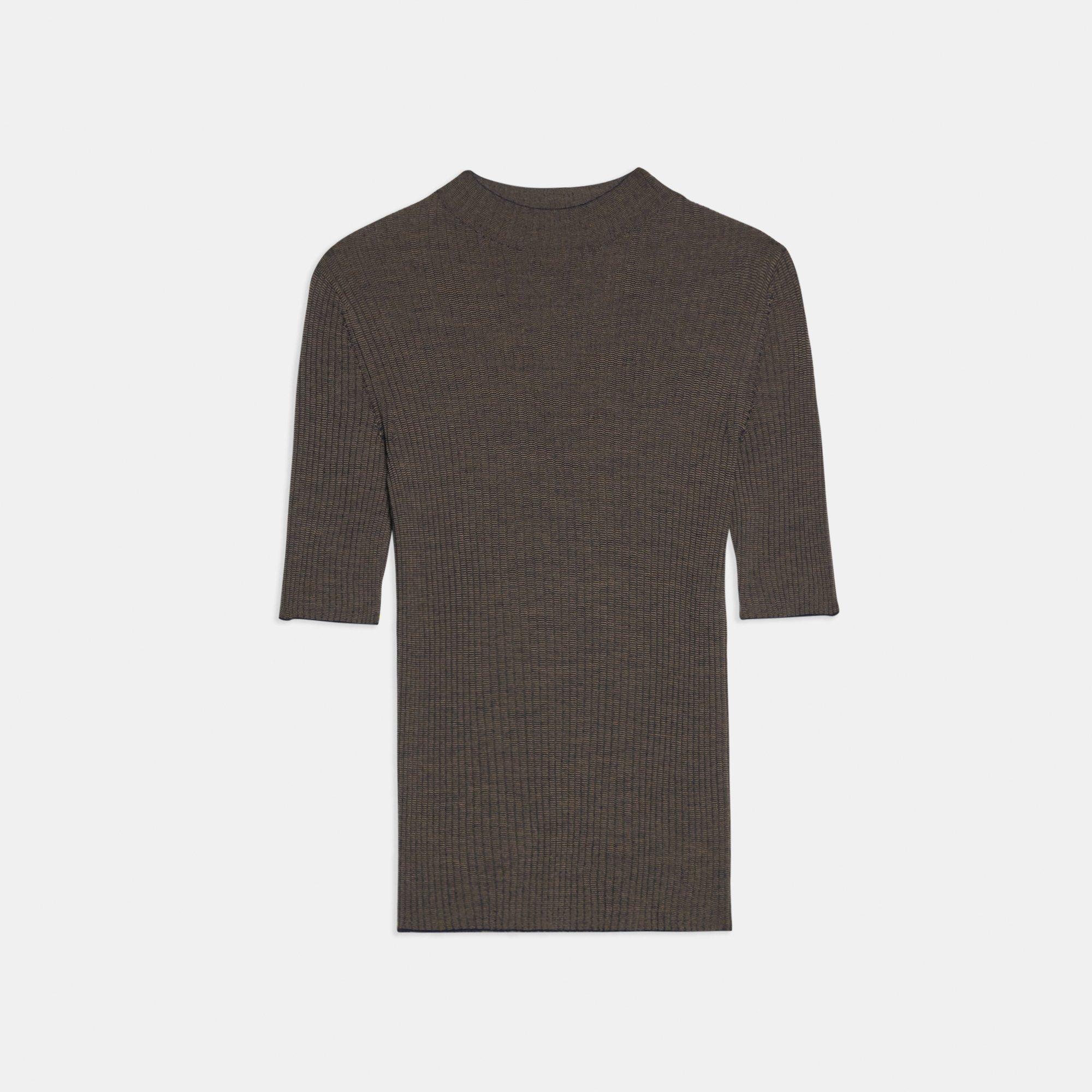 Leenda Mock Neck Sweater in Regal Wool