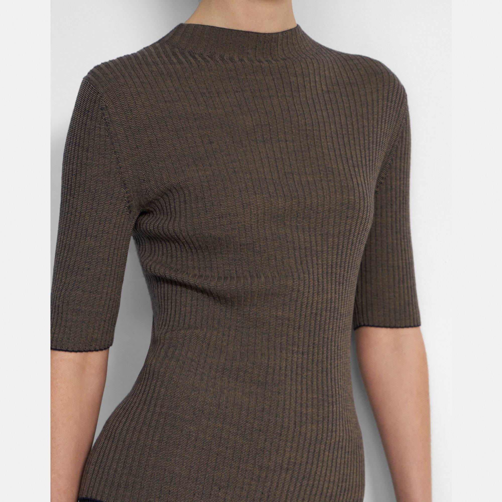 Leenda Mock Neck Sweater in Regal Wool