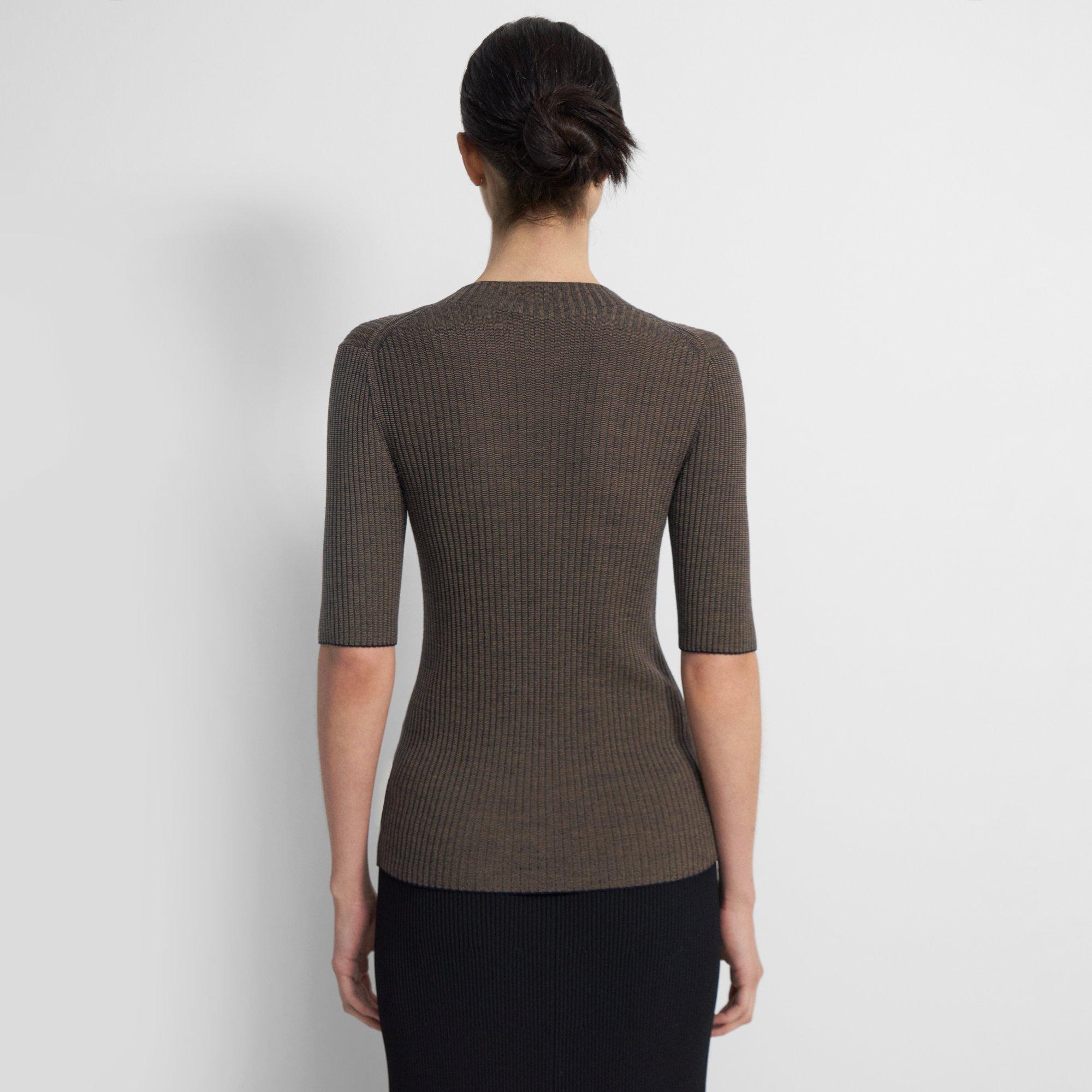 Blue Regal Wool Leenda Mock Neck Sweater | Theory